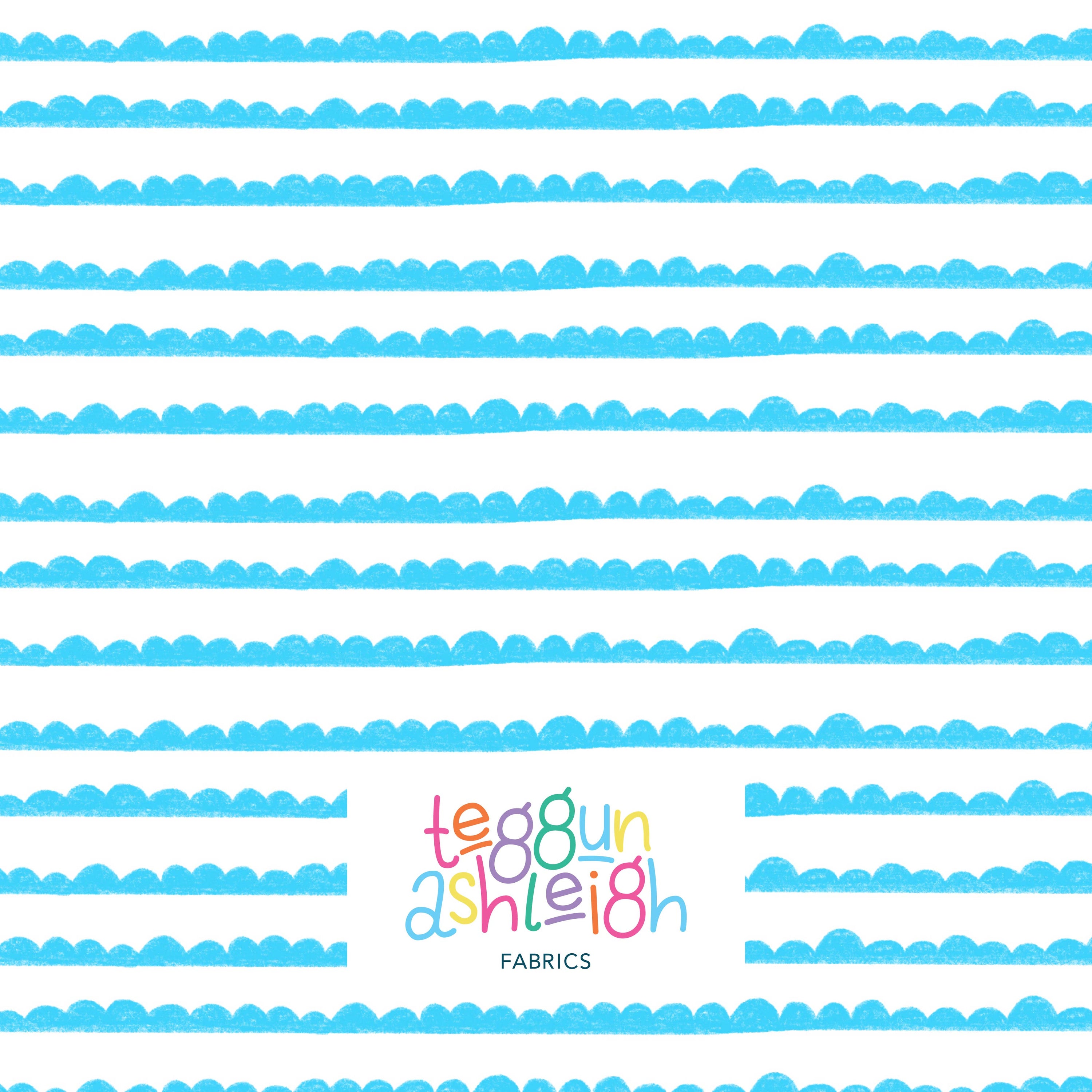 Pre-Order: Bubble Stripes (Light Blue on White)
