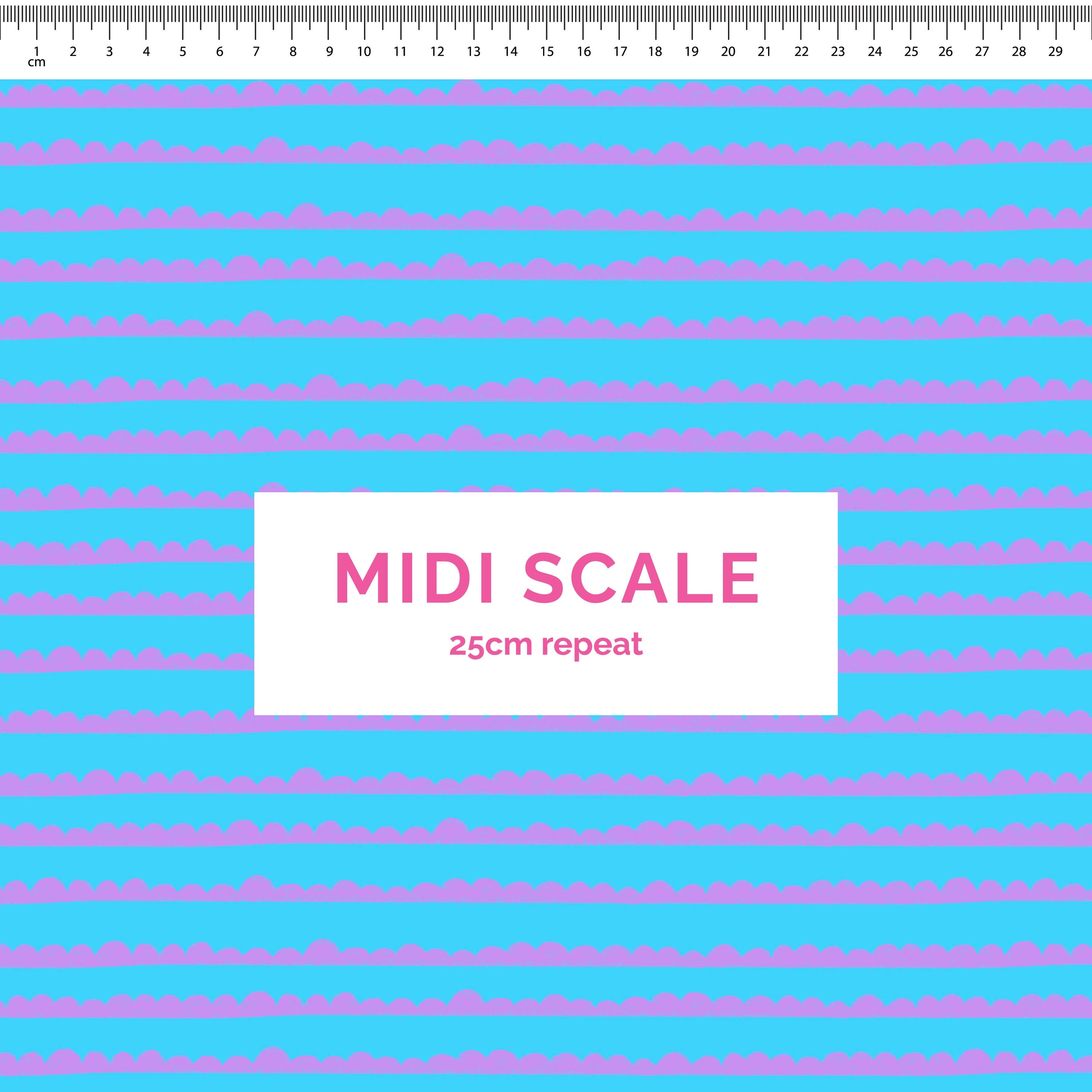 Pre-Order: Bubble Stripes (Purple on Light Blue)