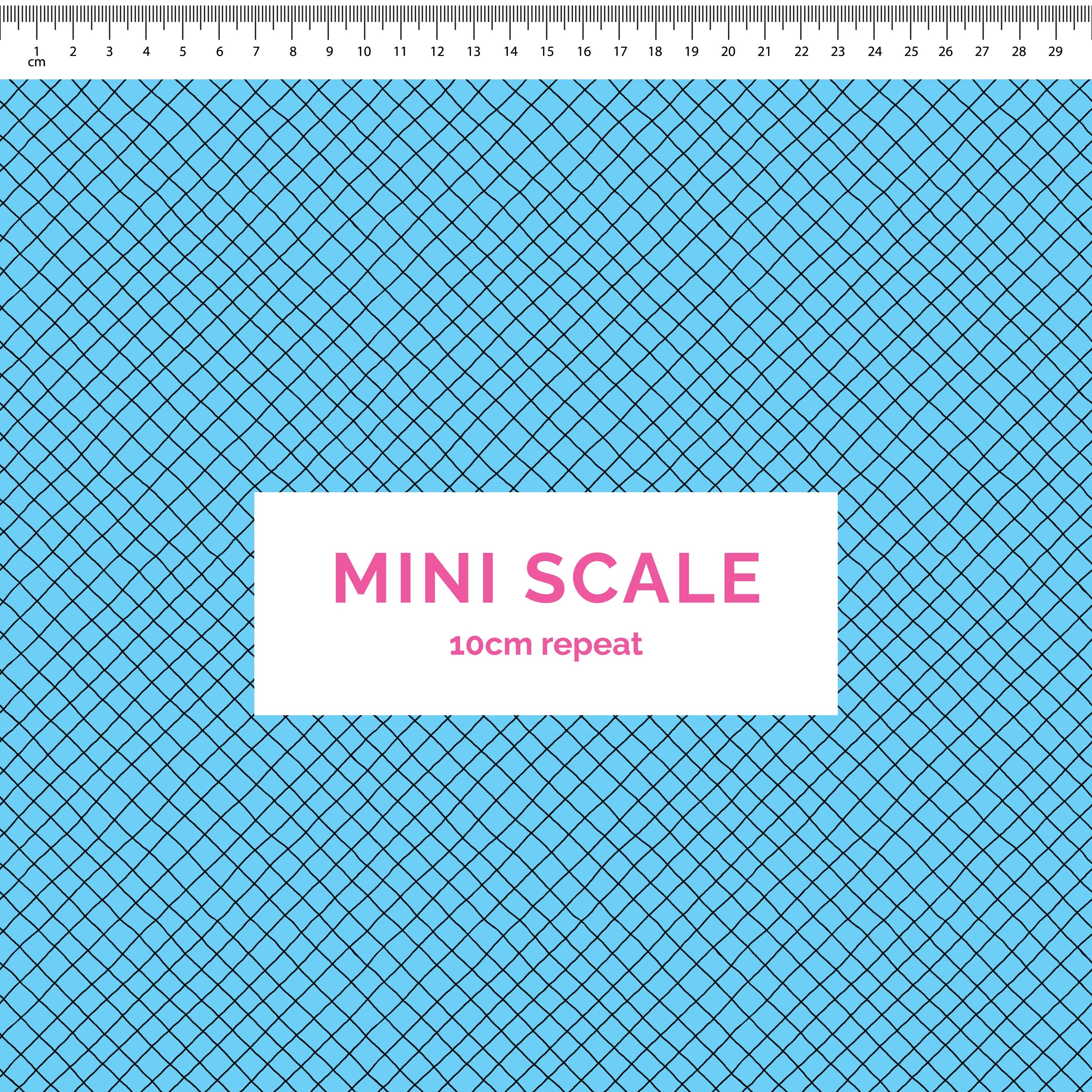 Pre-Order: Checkered Lines (Black on Light Blue)