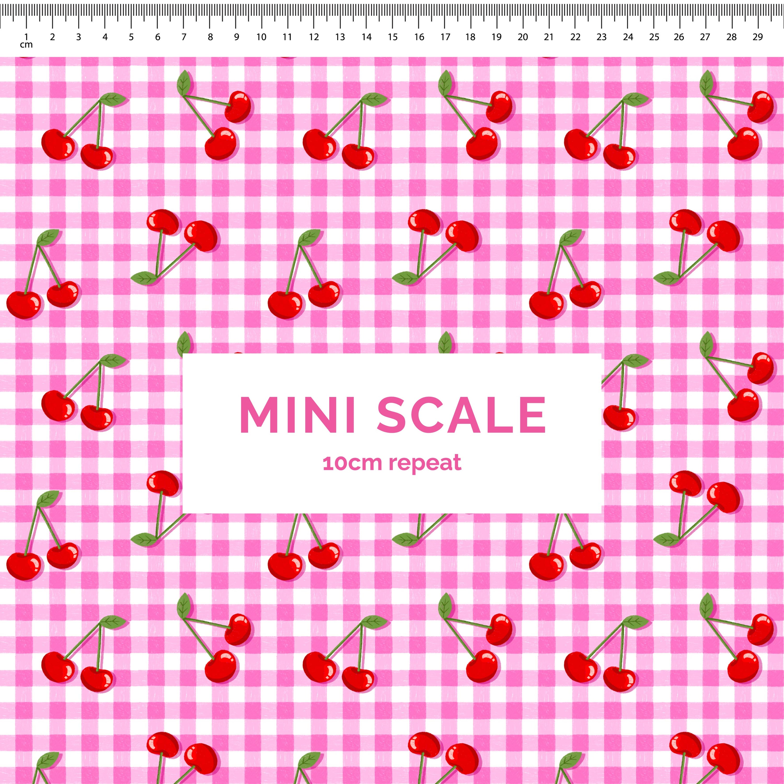 Cherry Bomb (Pink) - 3m - Mini Scale - Cotton Rayon Seersucker