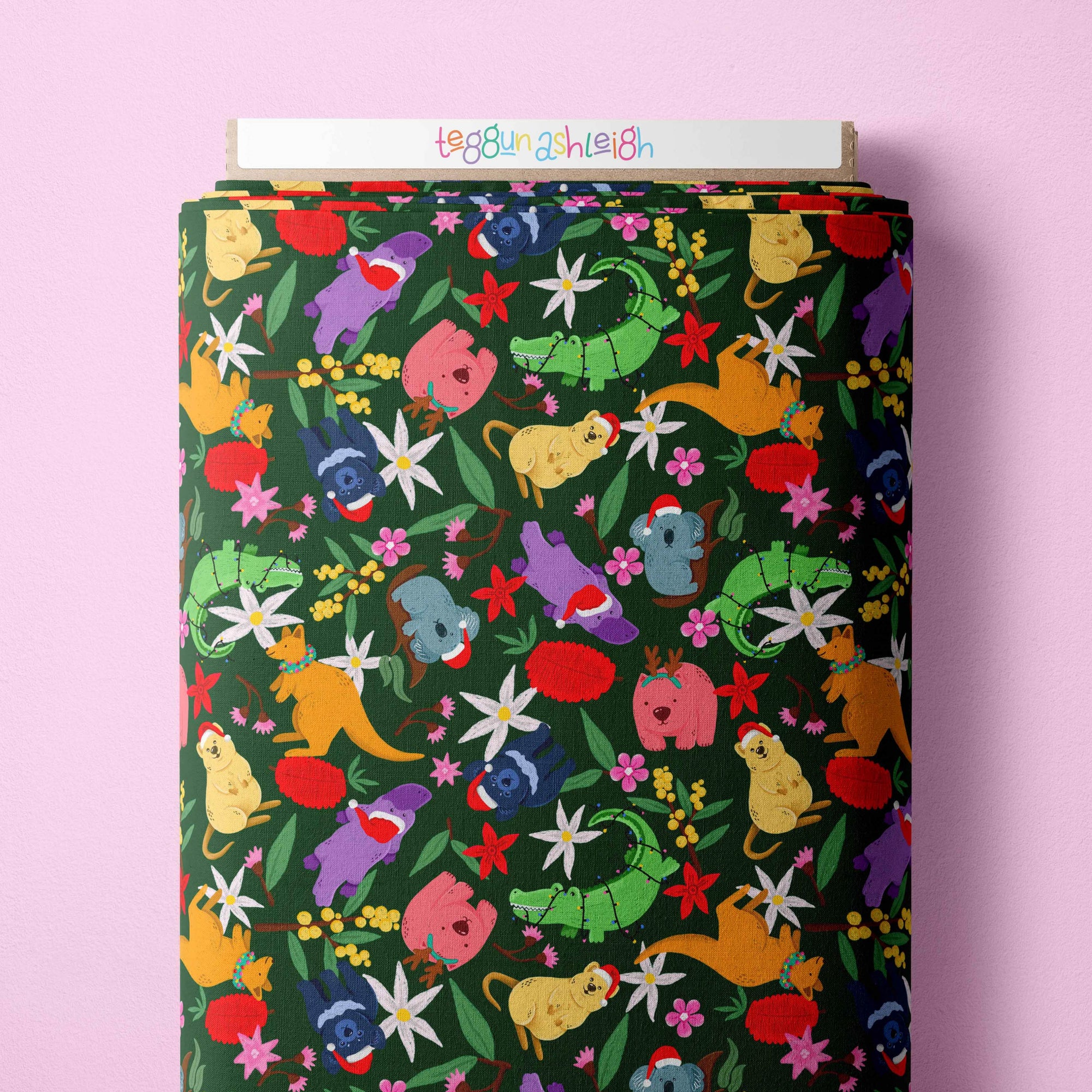 Pre-Order: Aussie Christmas Animals (Dark Green)