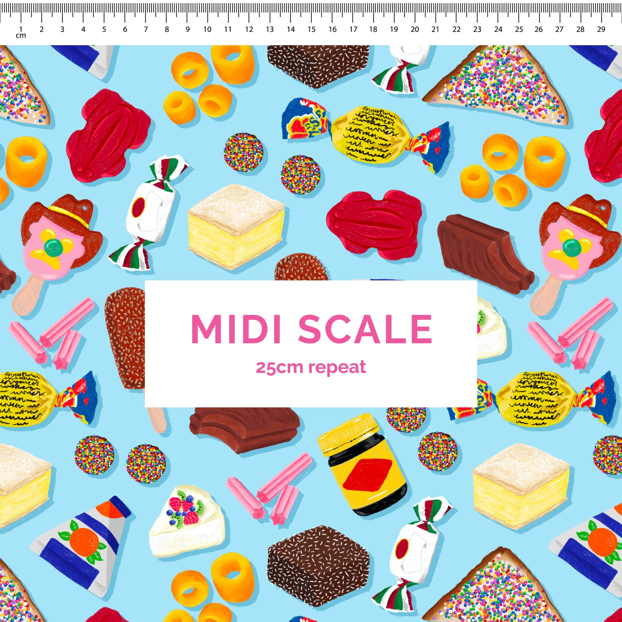 Aussie Favourites - 1m - Midi Scale - Cotton Woven