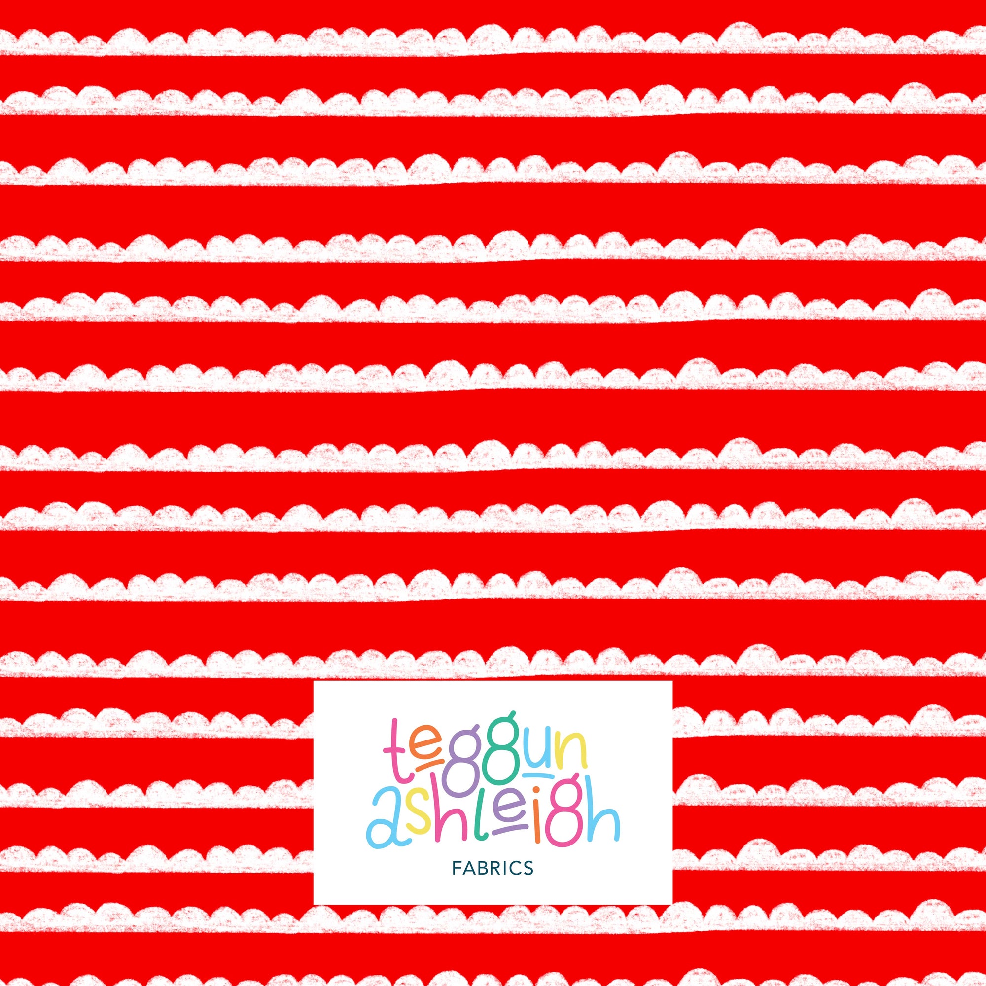 Pre-Order: Bubble Stripes (White on Red)