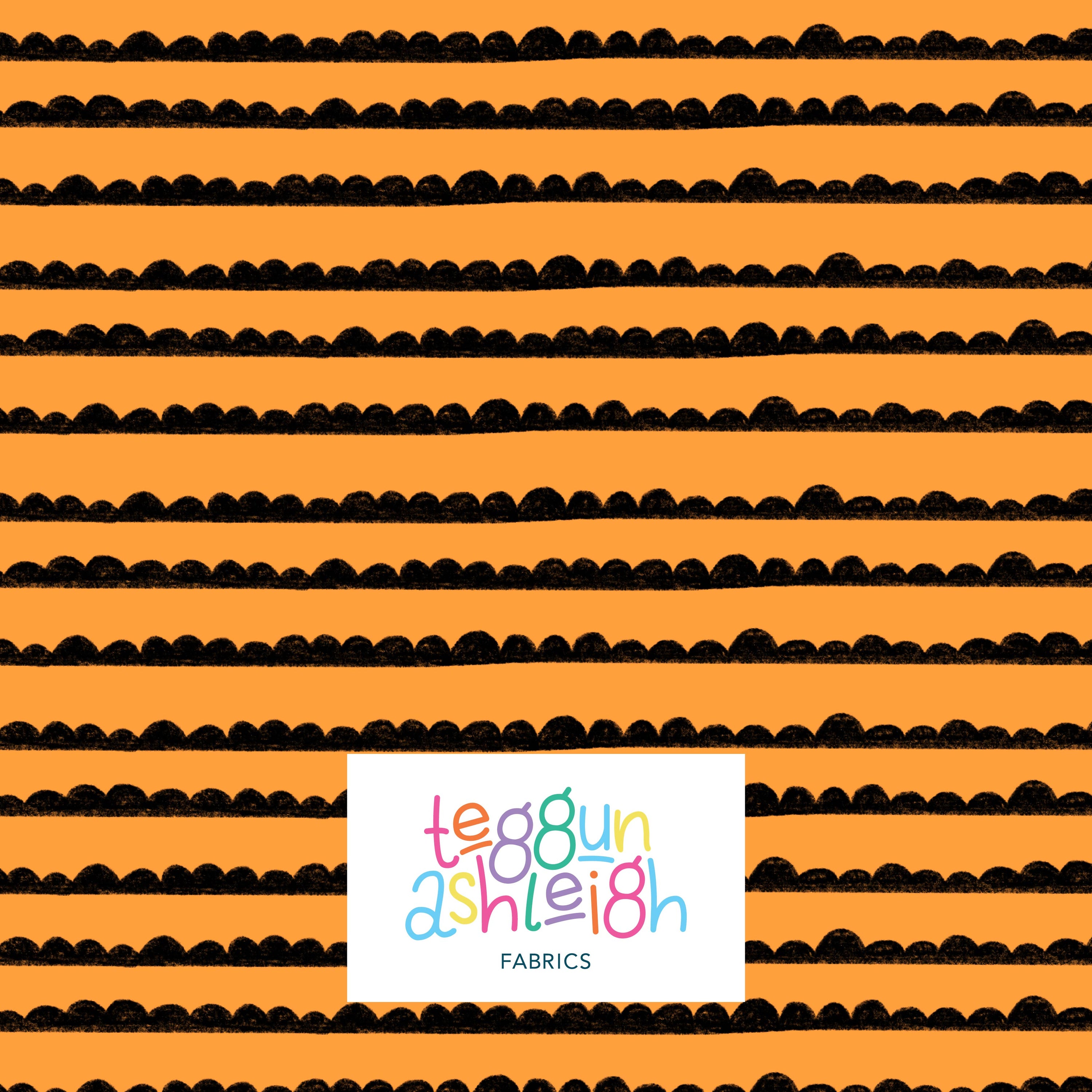 Pre-Order: Bubble Stripes (Black on Orange)