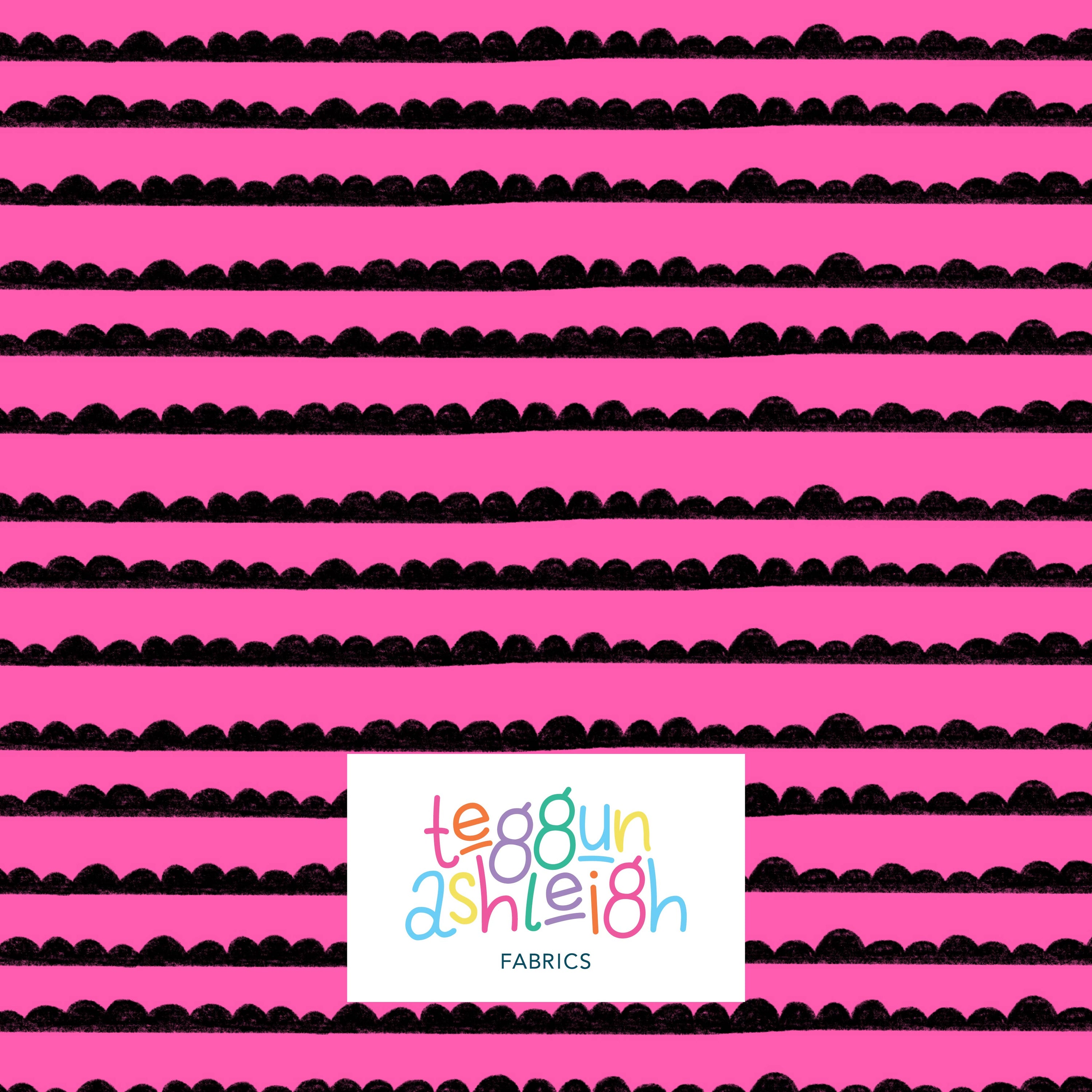 Pre-Order: Bubble Stripes (Black on Pink)