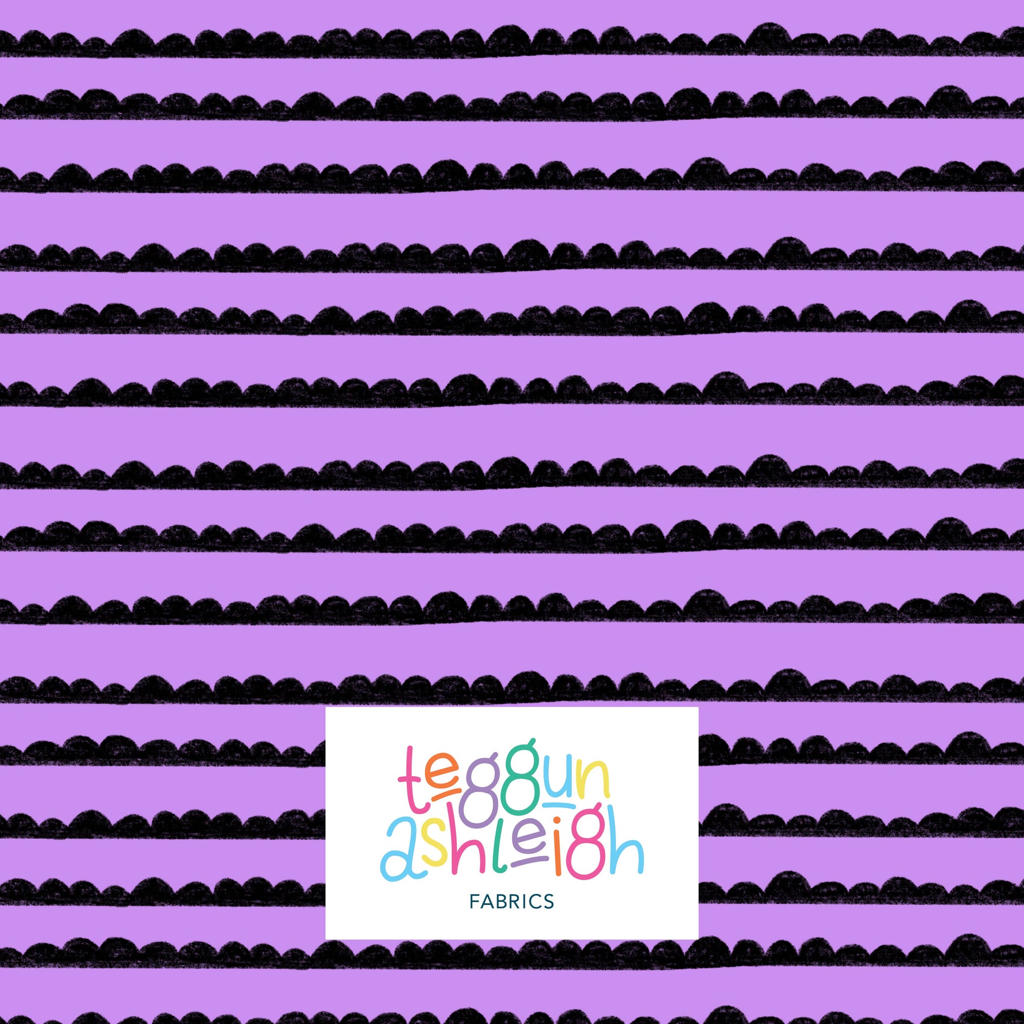 Pre-Order: Bubble Stripes (Black on Purple)