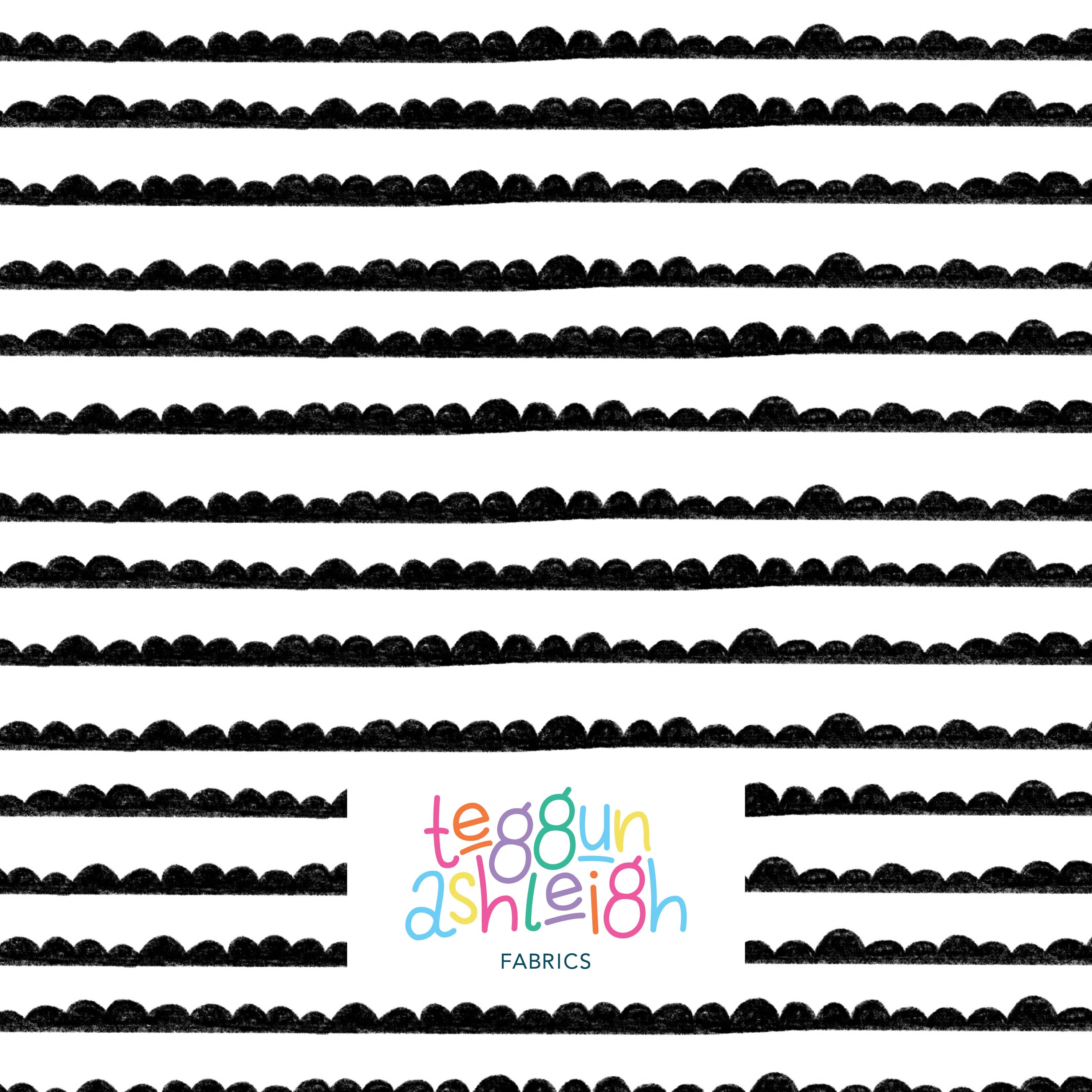 Pre-Order: Bubble Stripes (Black on White)