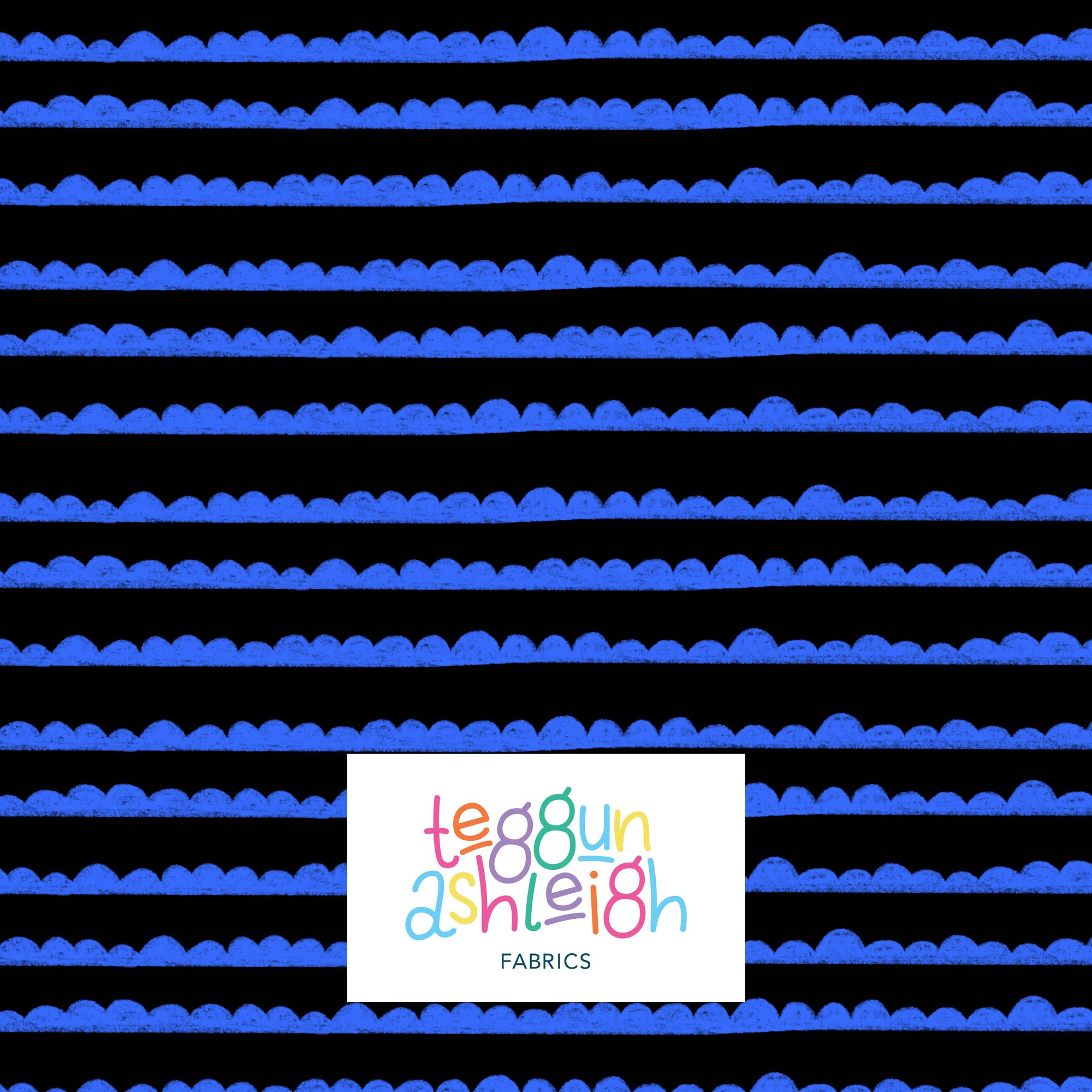 Pre-Order: Bubble Stripes (Blue on Black)