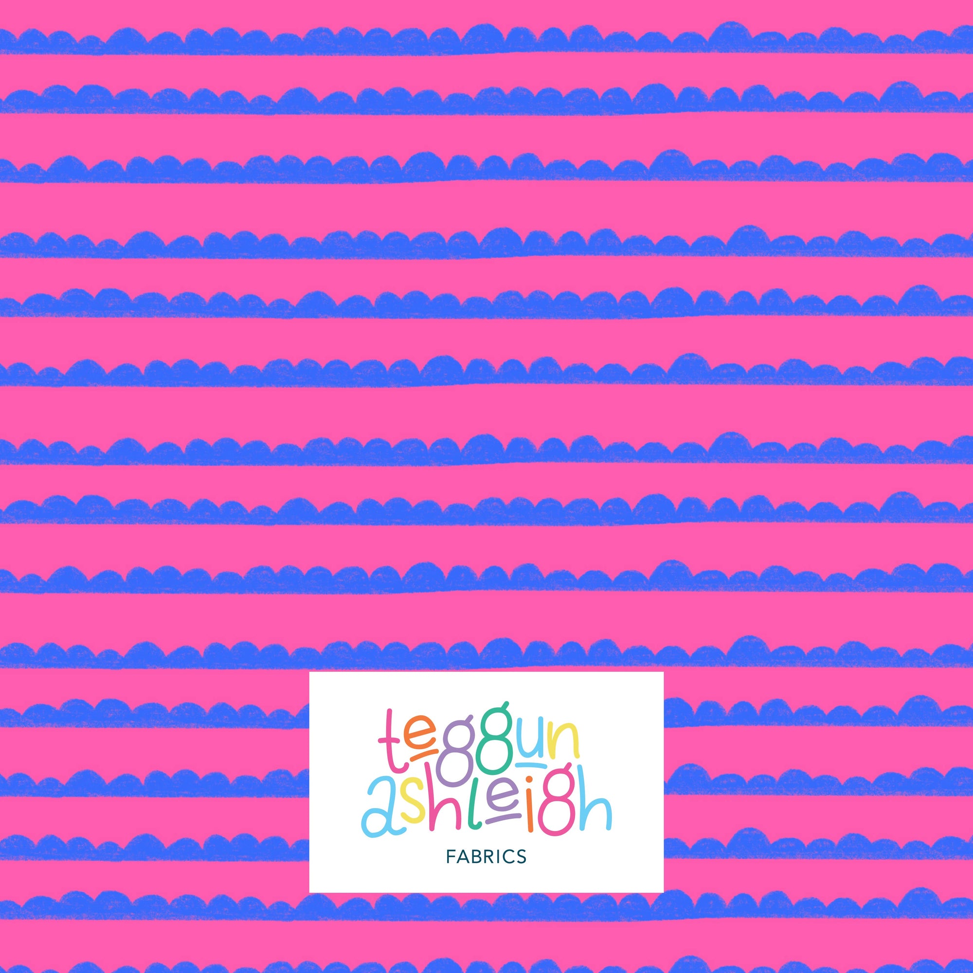 Pre-Order: Bubble Stripes (Blue on Pink)