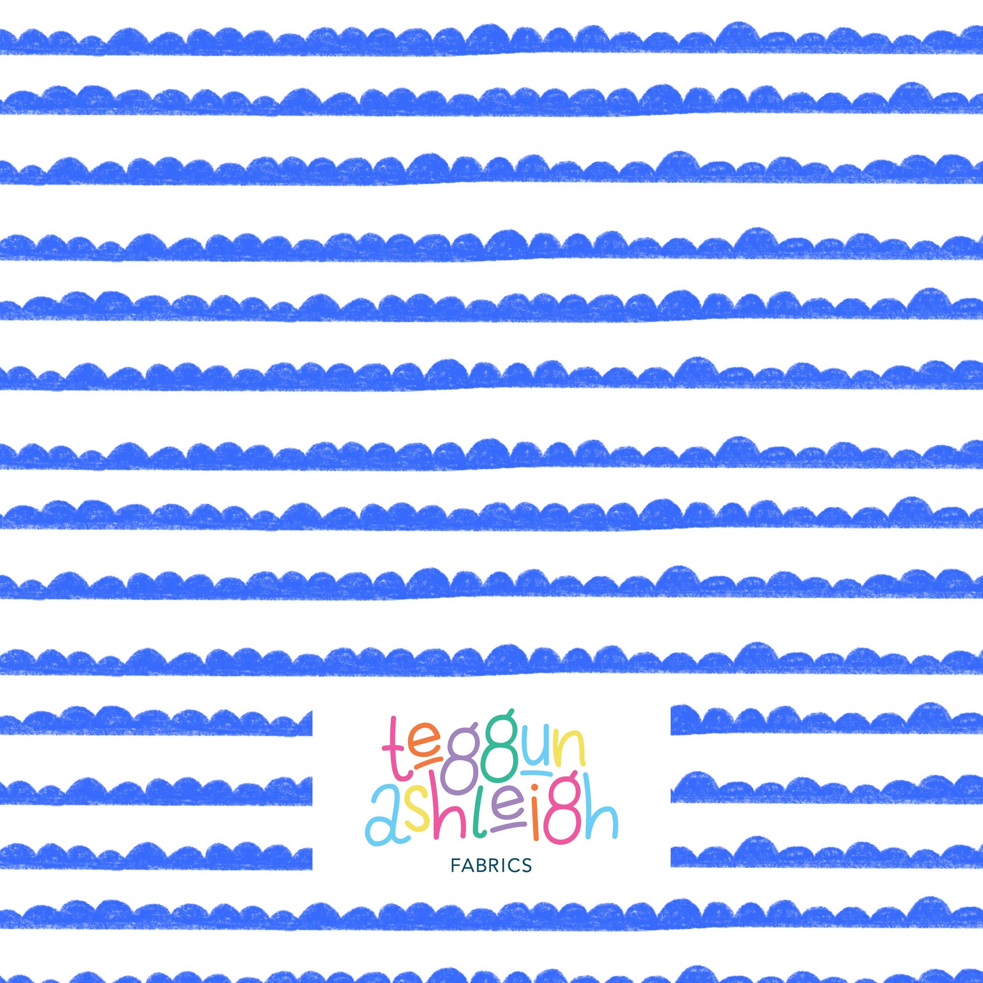 Pre-Order: Bubble Stripes (Blue on White)