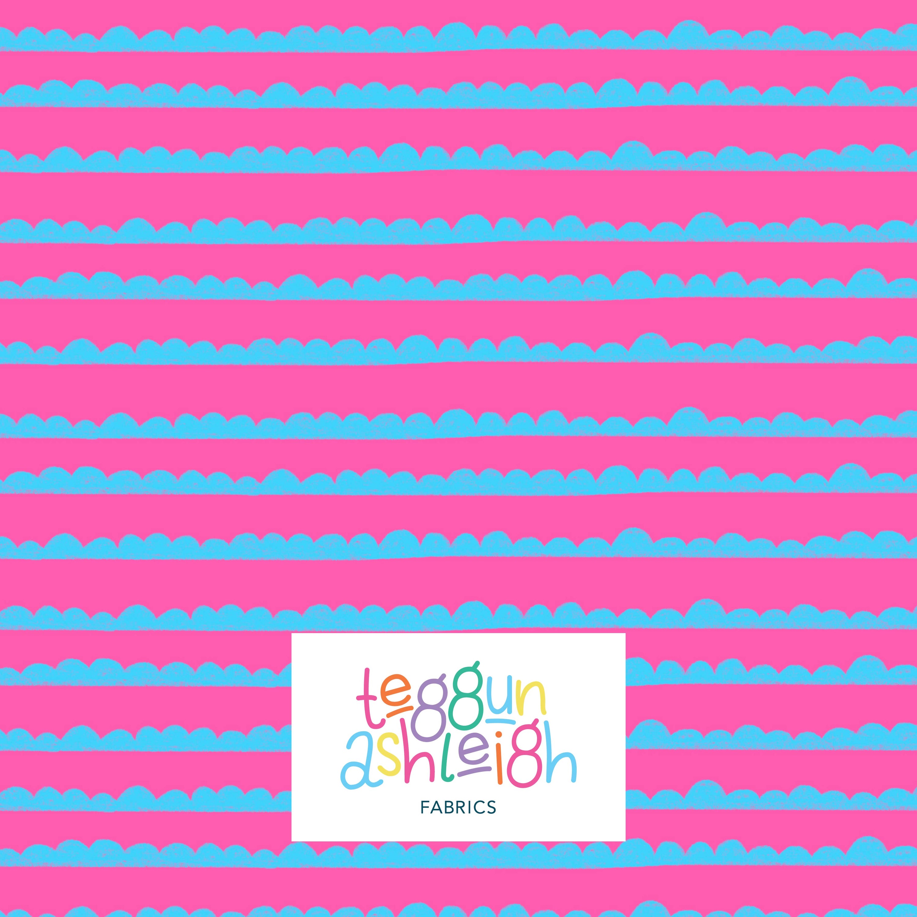 Pre-Order: Bubble Stripes (Light Blue on Pink)