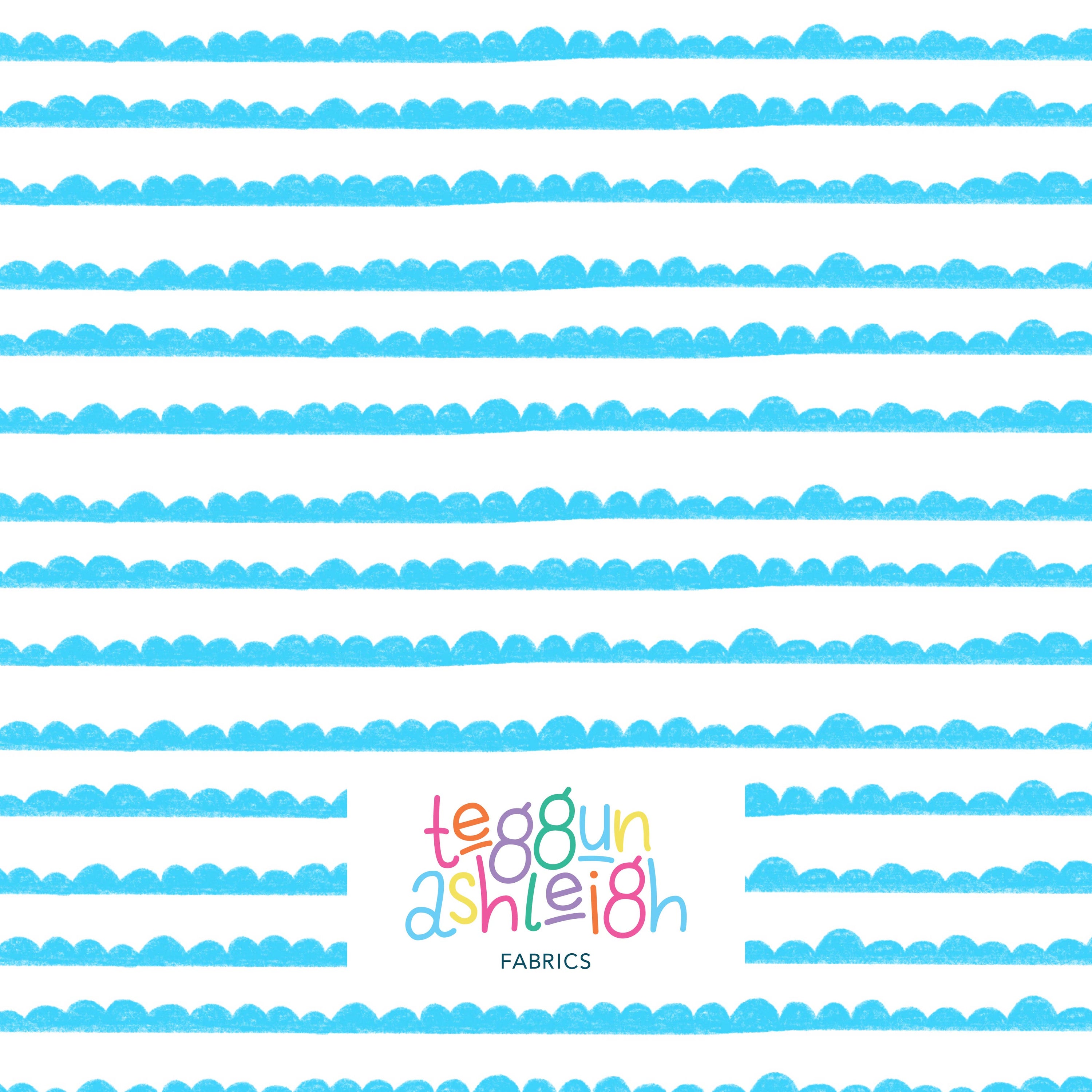 Pre-Order: Bubble Stripes (Light Blue on White)