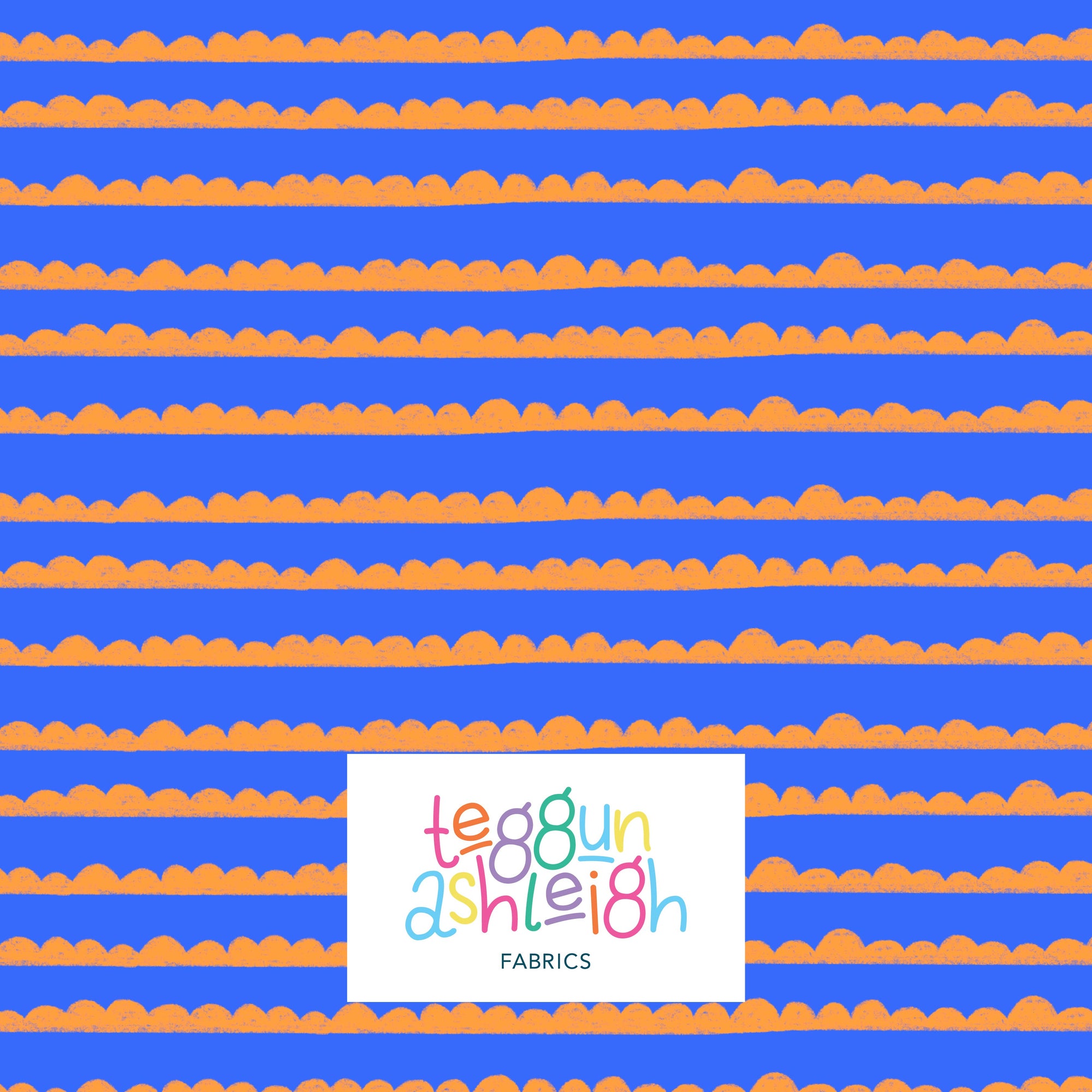 Pre-Order: Bubble Stripes (Orange on Blue)