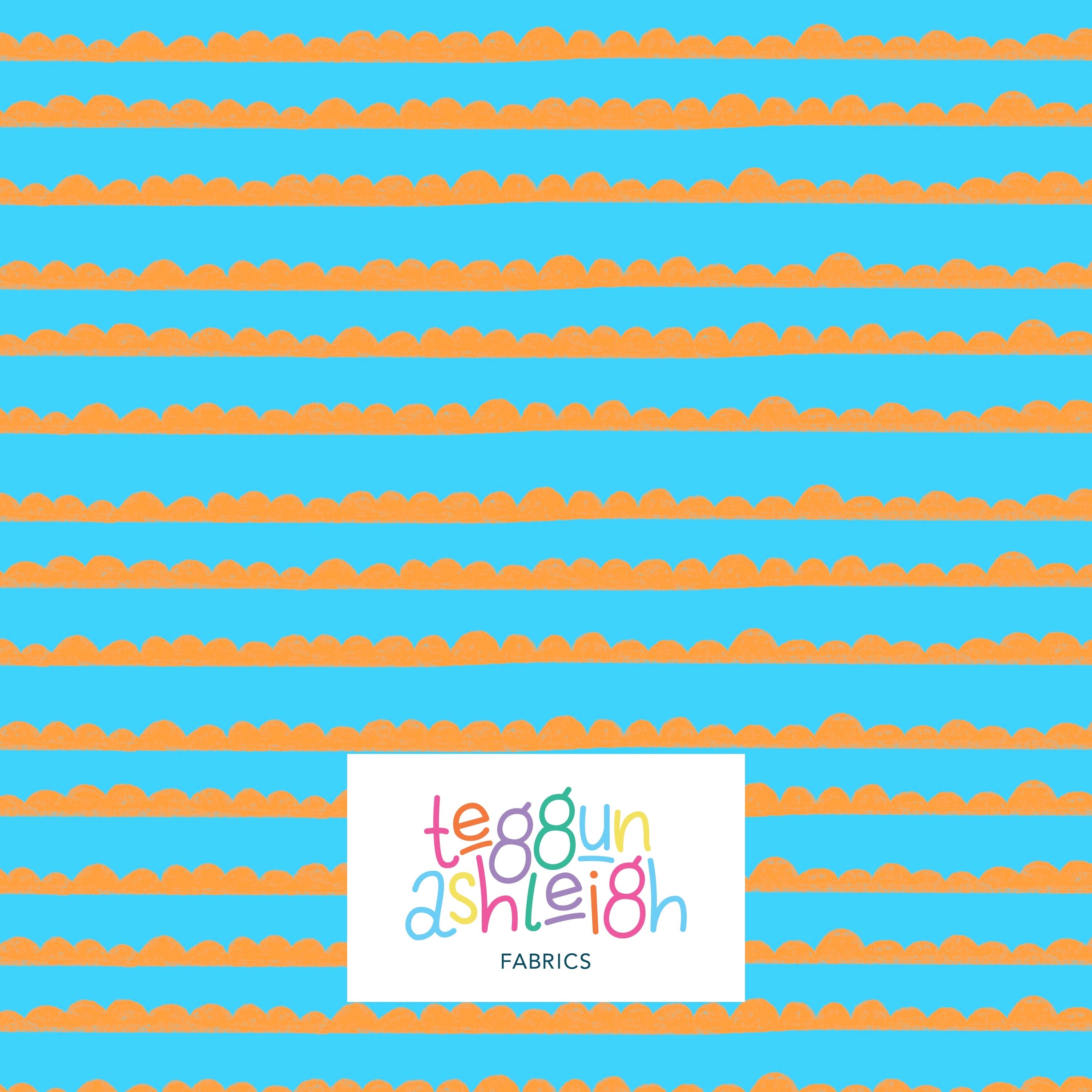 Pre-Order: Bubble Stripes (Orange on Light Blue)