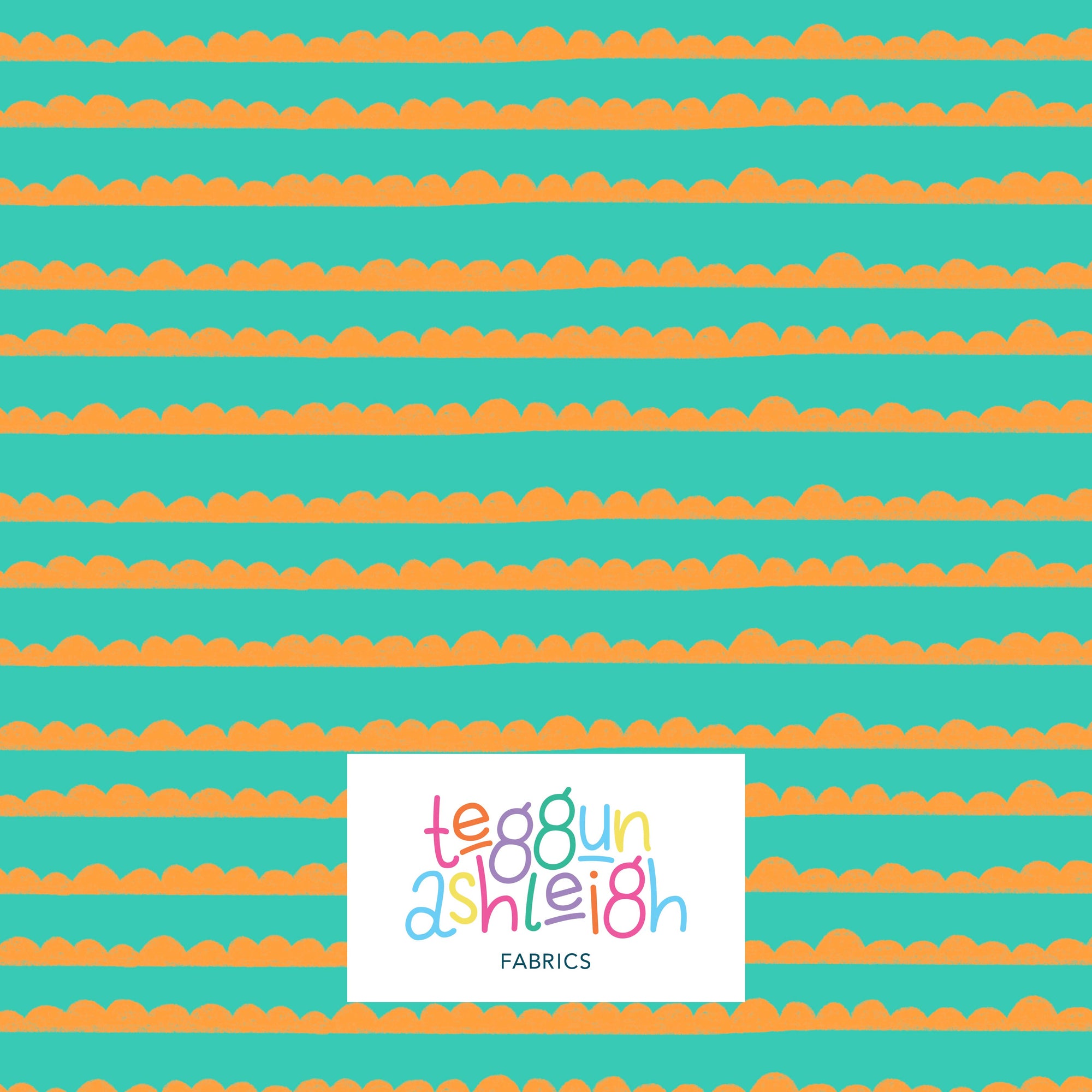 Pre-Order: Bubble Stripes (Orange on Teal)