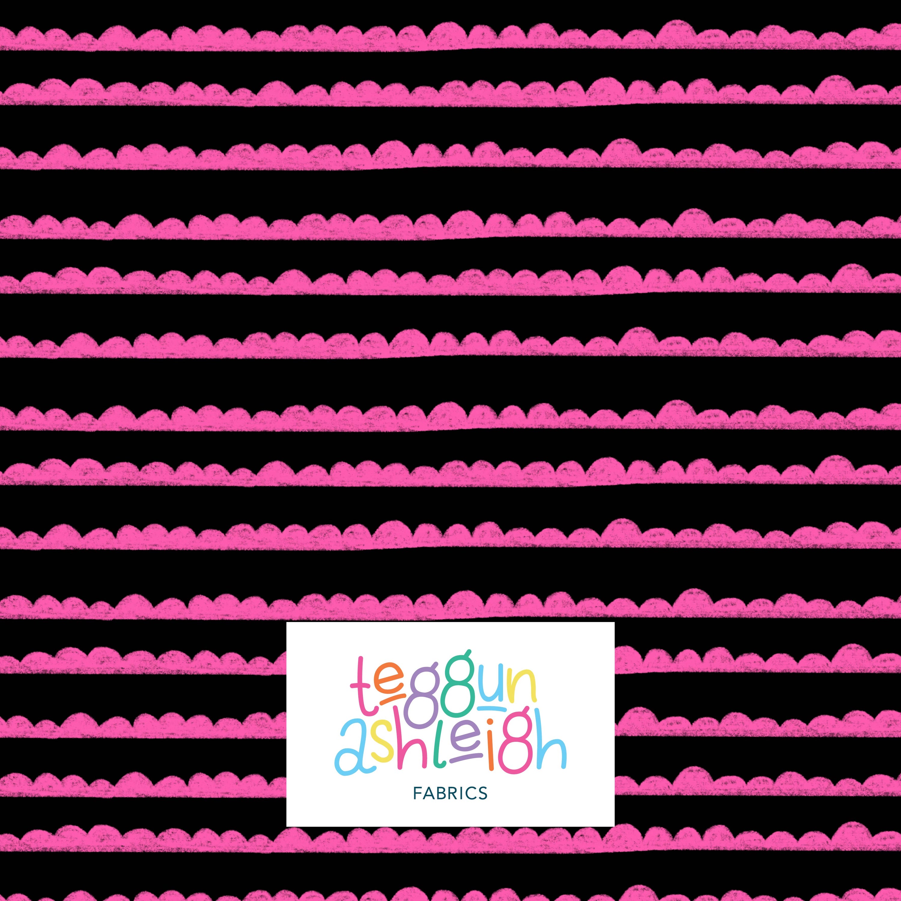 Pre-Order: Bubble Stripes (Pink on Black)