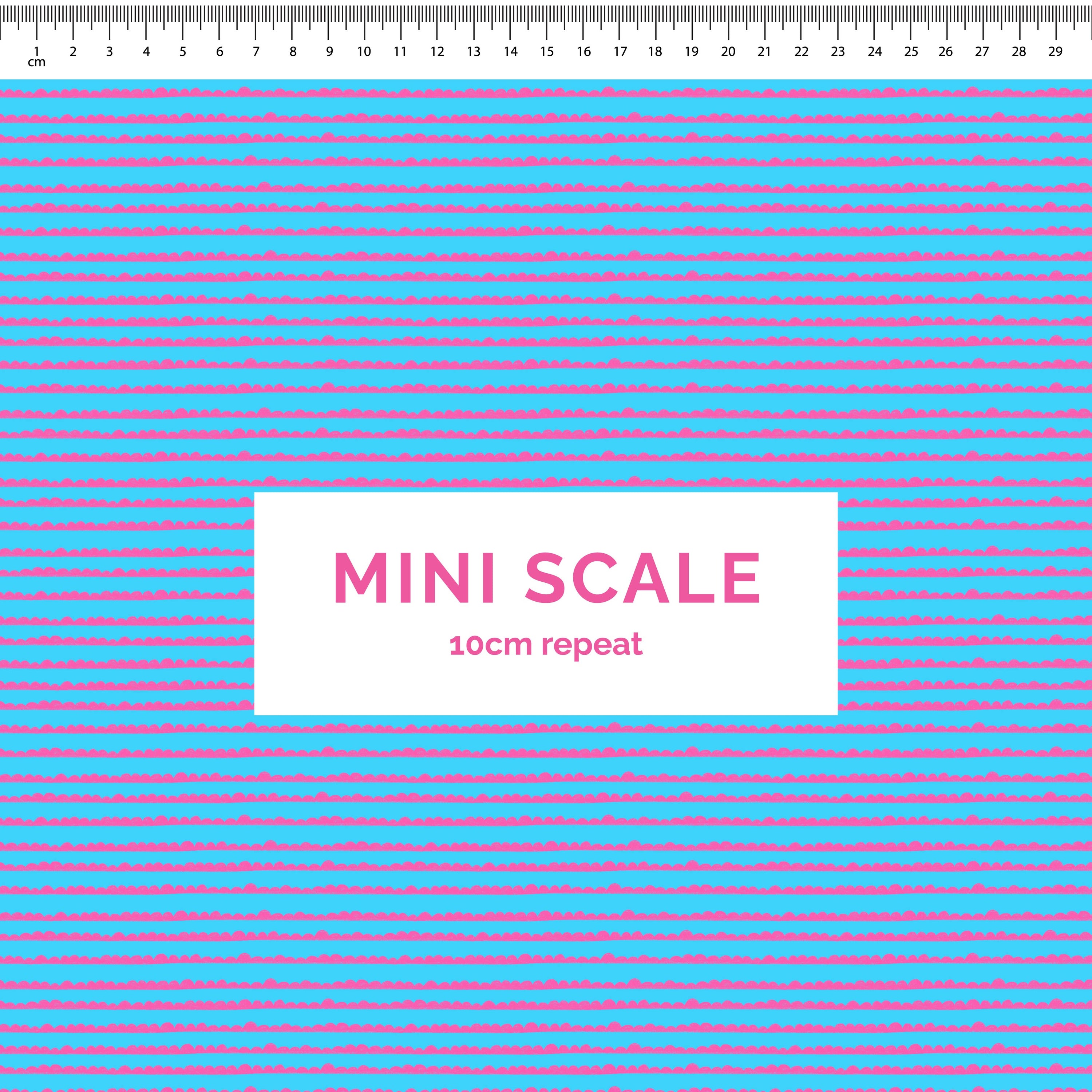 Pre-Order: Bubble Stripes (Pink on Light Blue)