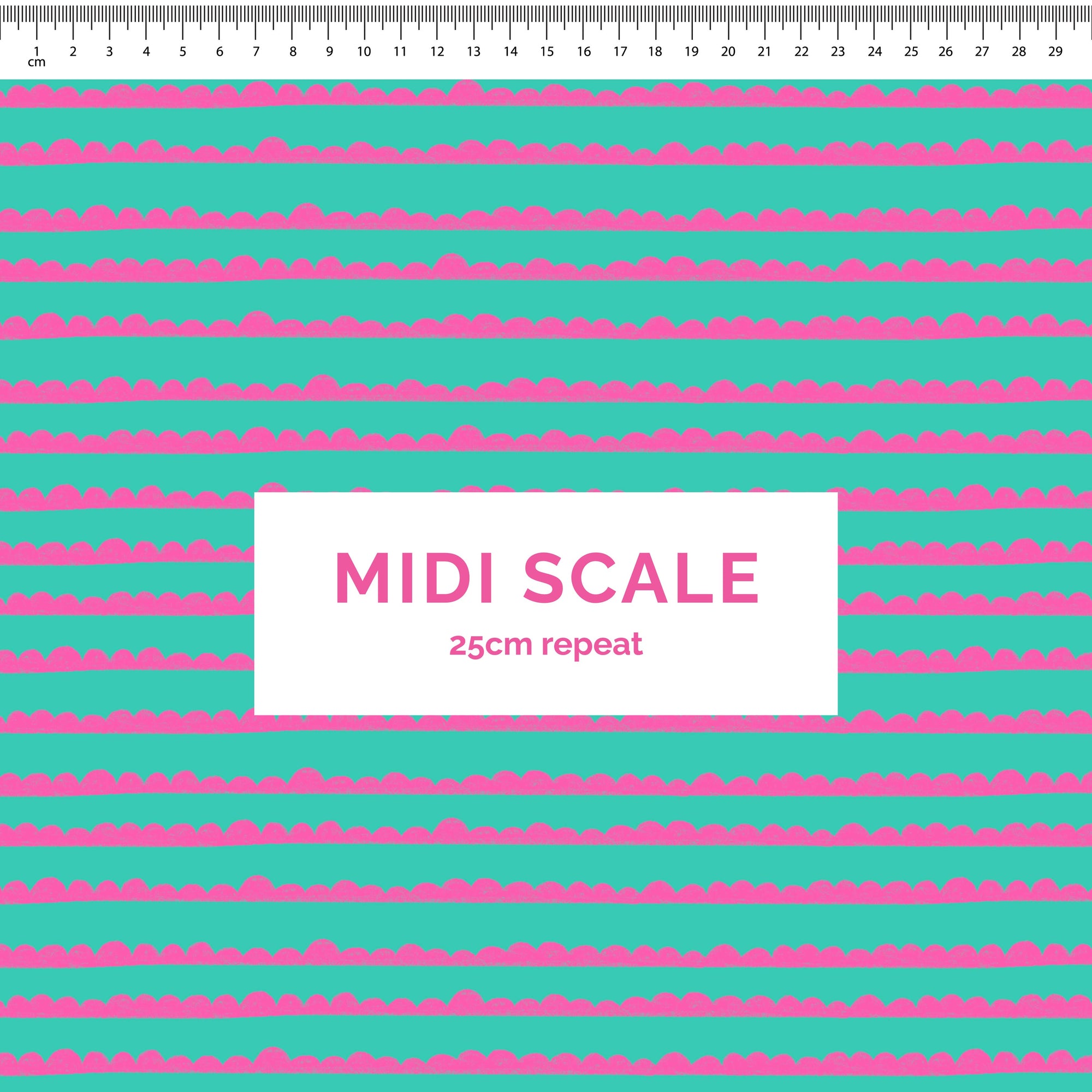Pre-Order: Bubble Stripes (Pink on Teal)