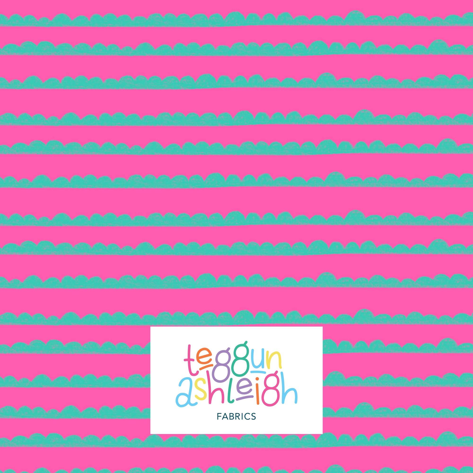 Pre-Order: Bubble Stripes (Teal on Pink)