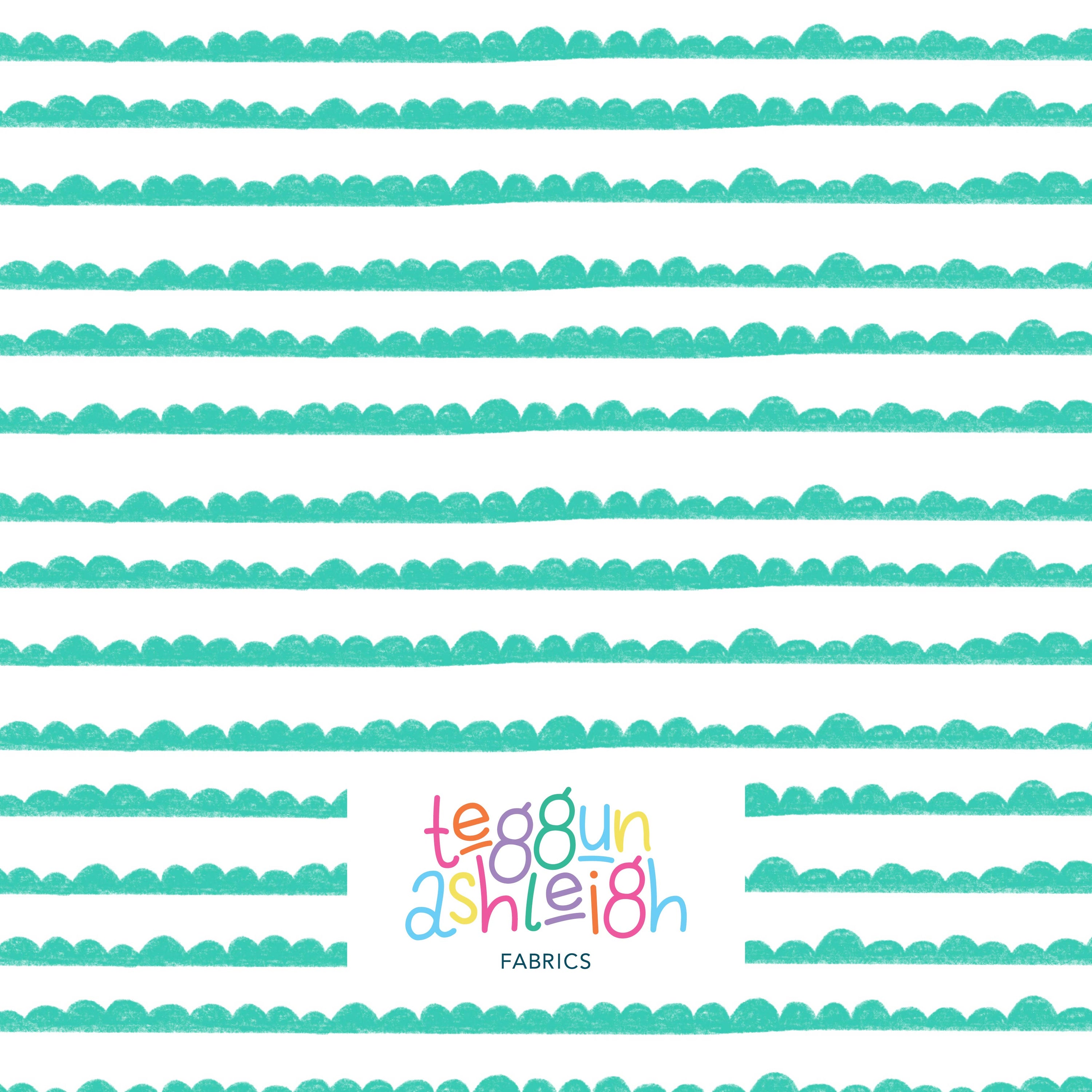 Pre-Order: Bubble Stripes (Teal on White)