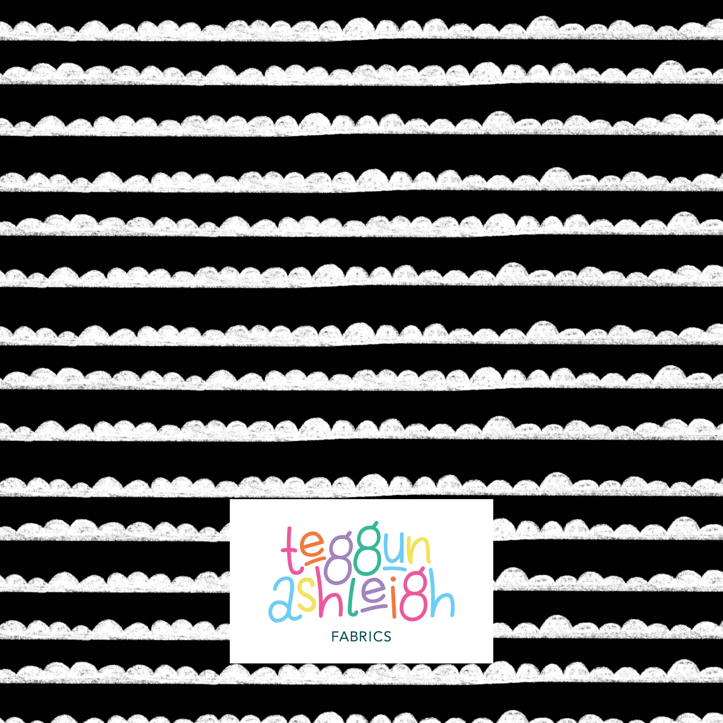 Pre-Order: Bubble Stripes (White on Black)