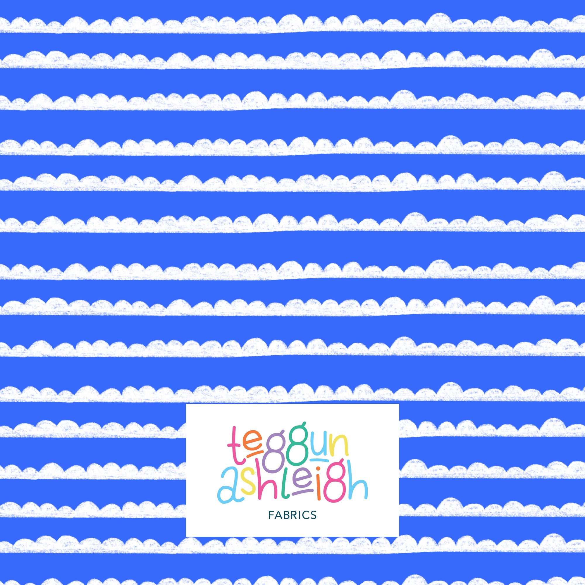Pre-Order: Bubble Stripes (White on Blue)