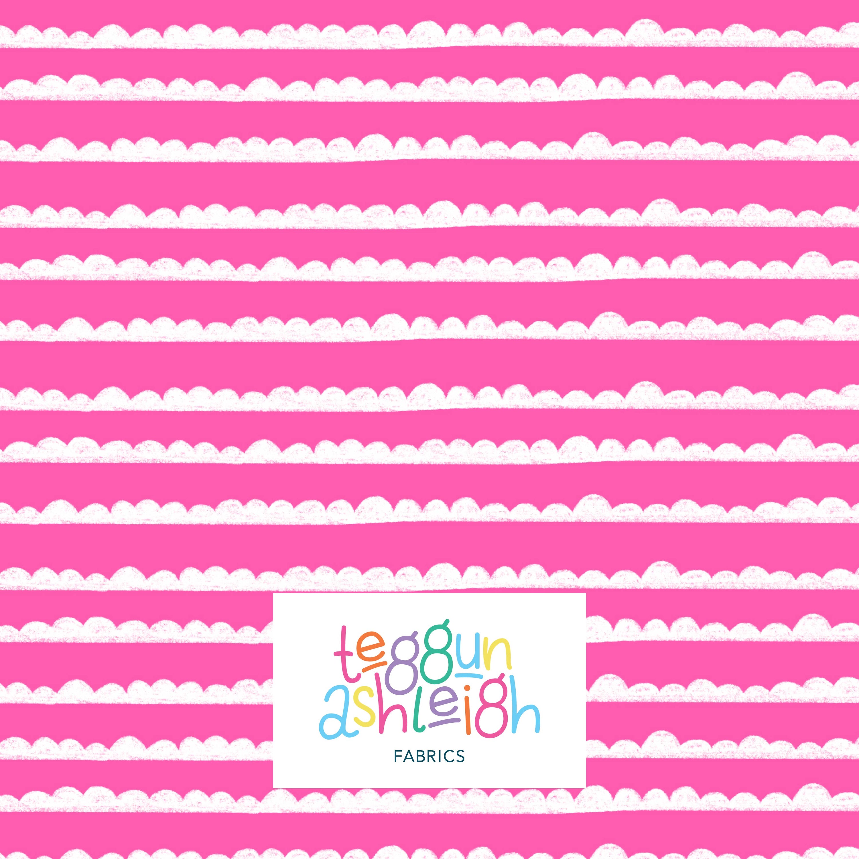 Pre-Order: Bubble Stripes (White on Pink)