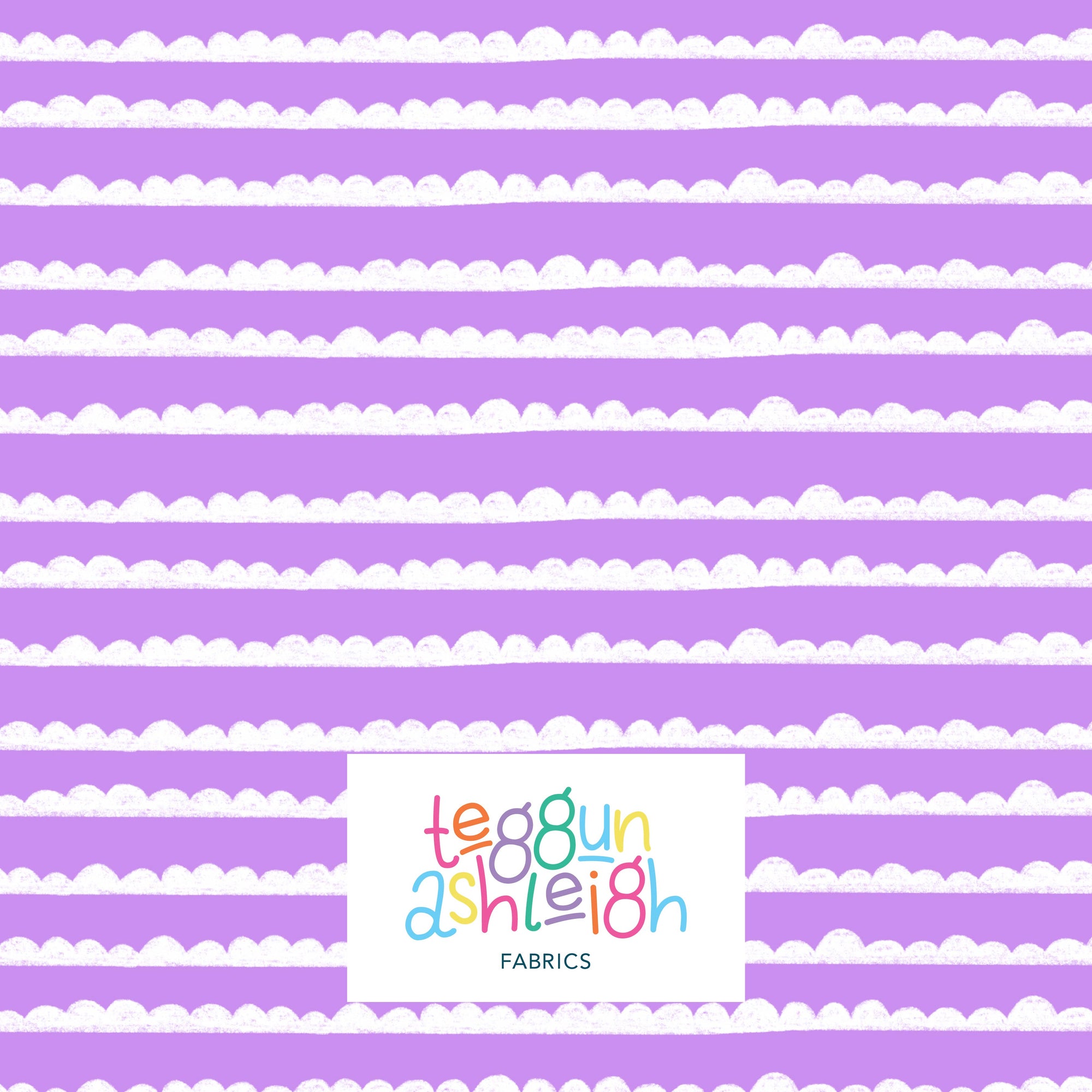 Pre-Order: Bubble Stripes (White on Purple)