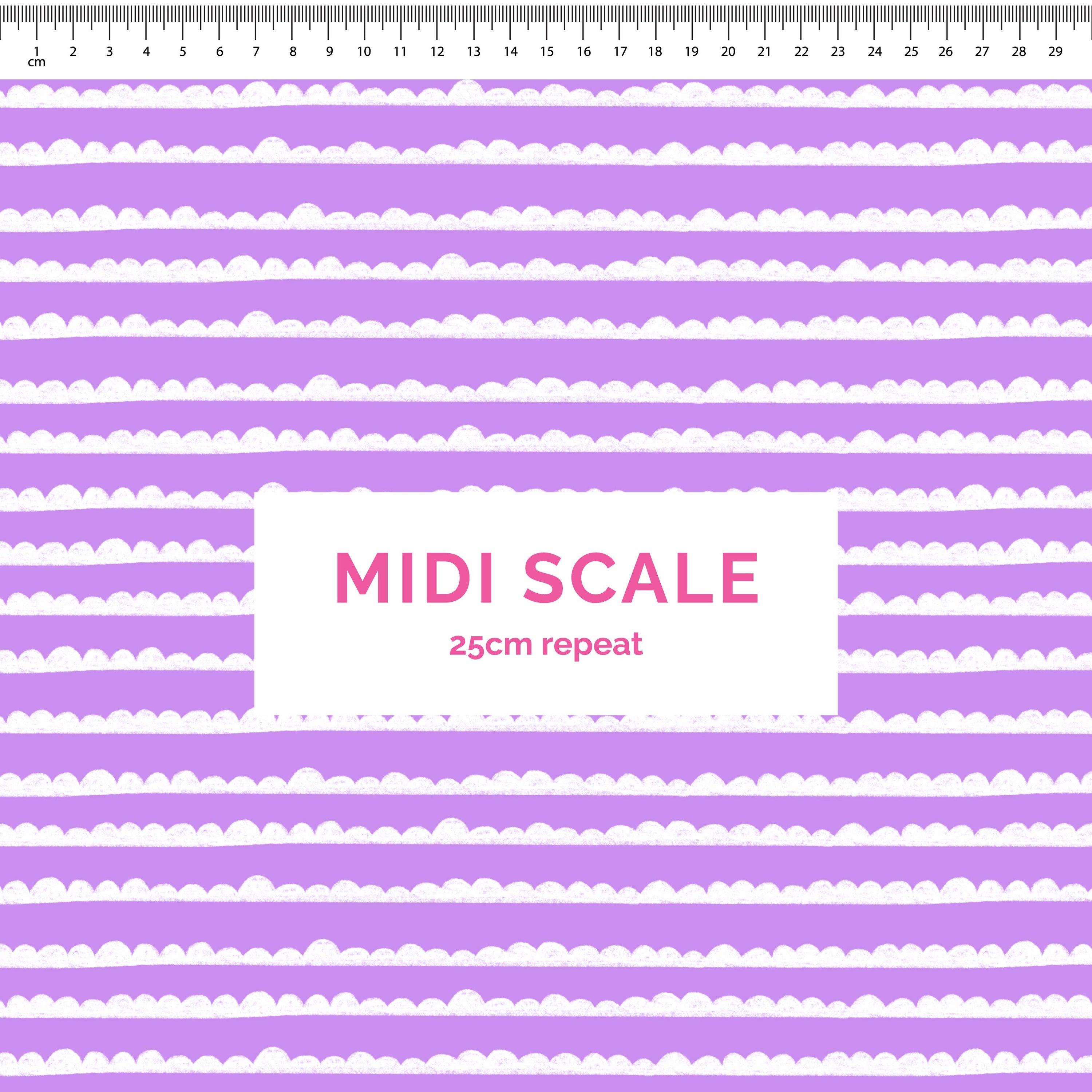 Pre-Order: Bubble Stripes (White on Purple)