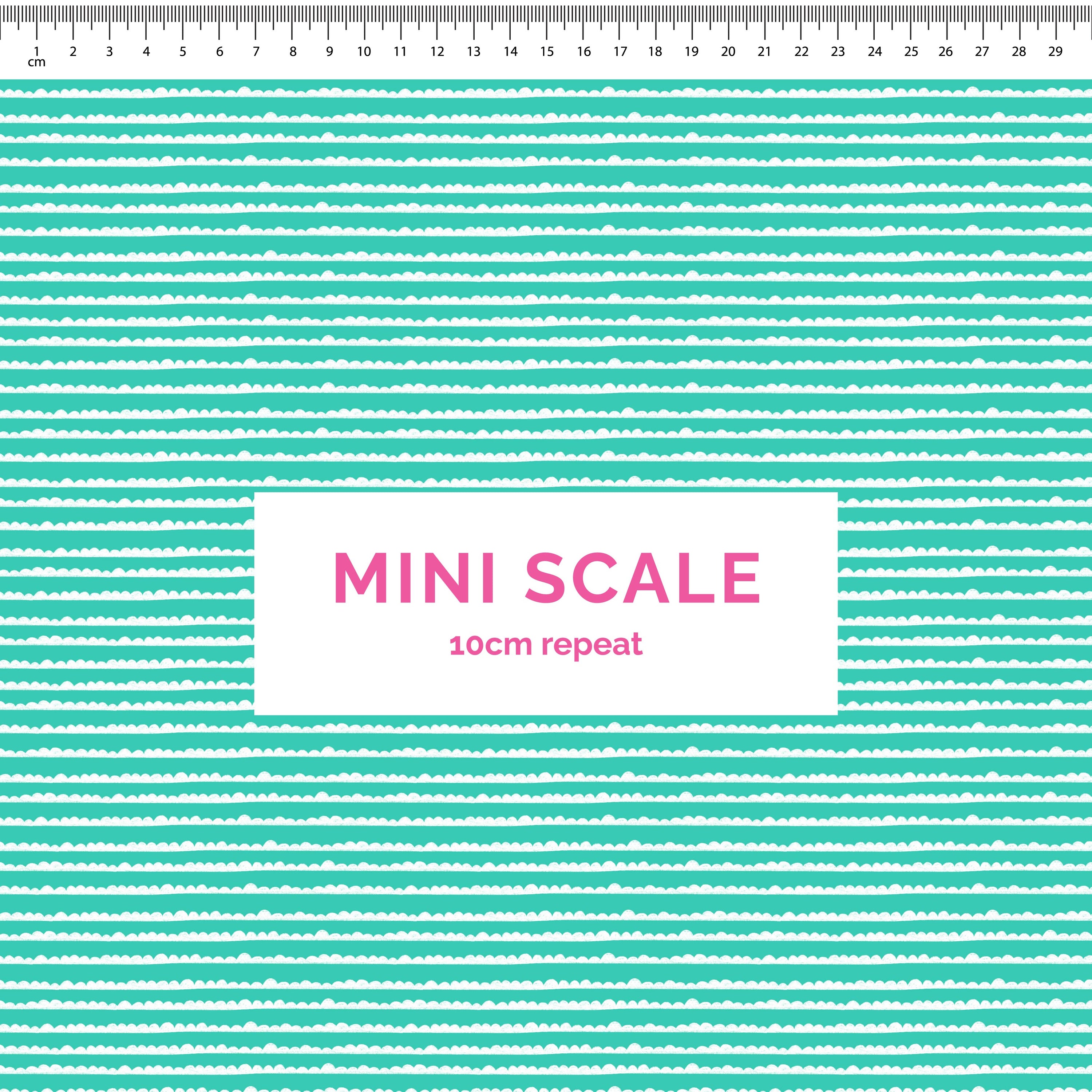 Pre-Order: Bubble Stripes (White on Teal)