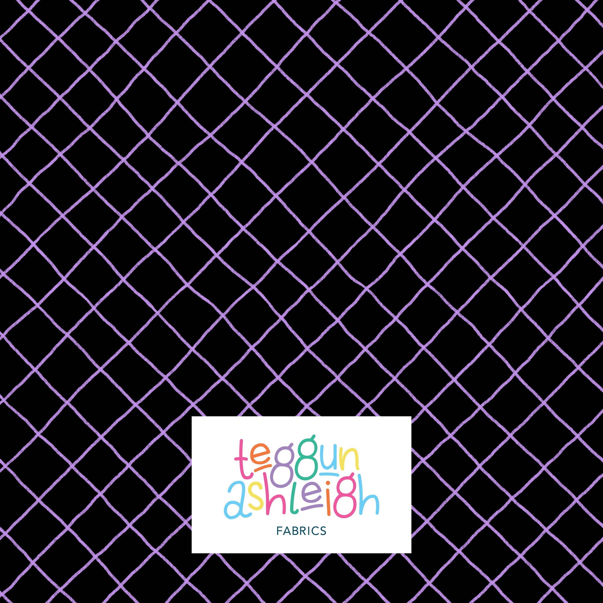 Pre-Order: Checkered Lines (Purple on Black)