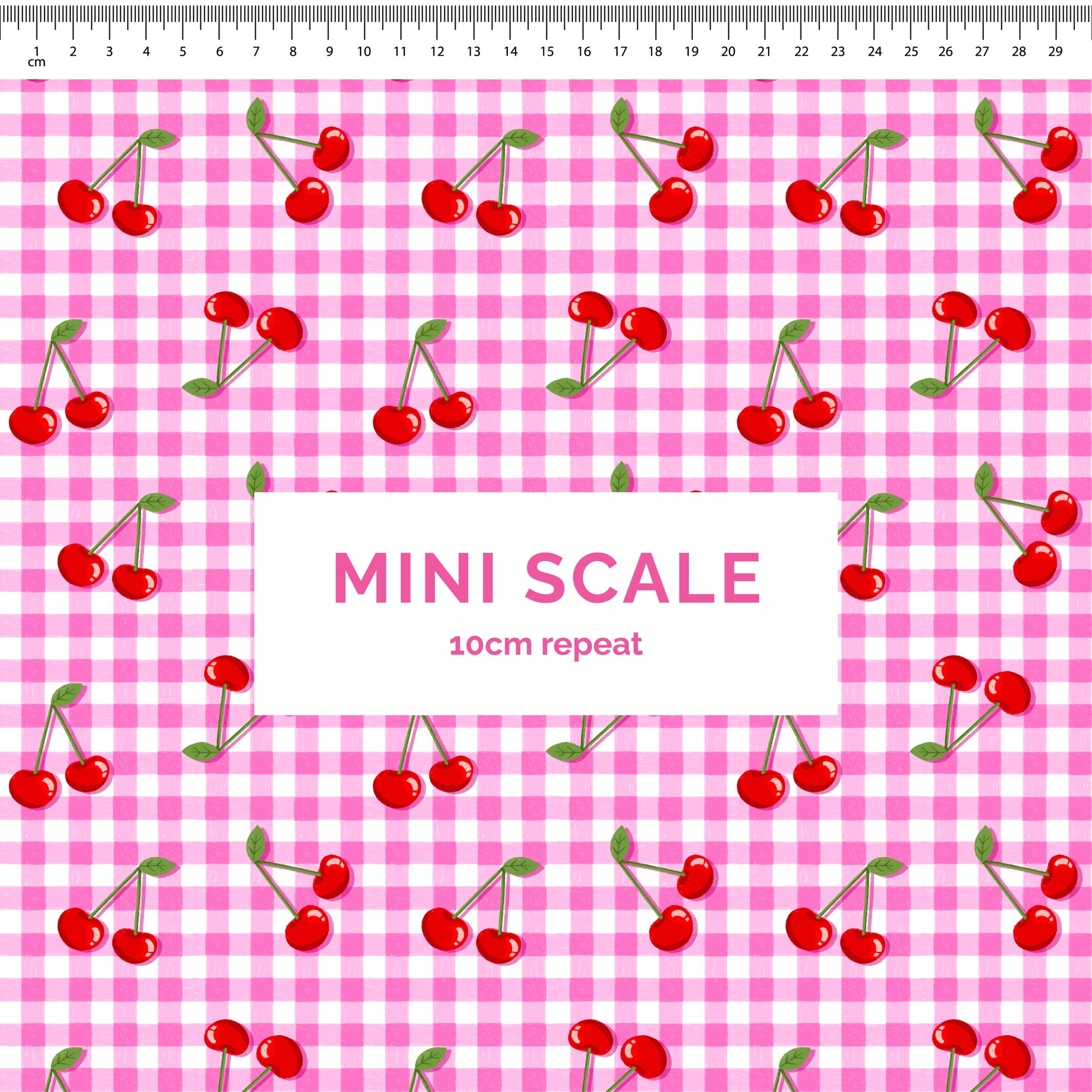 Cherry Bomb (Pink) - 2m - Mini Scale - Cotton Rayon Seersucker