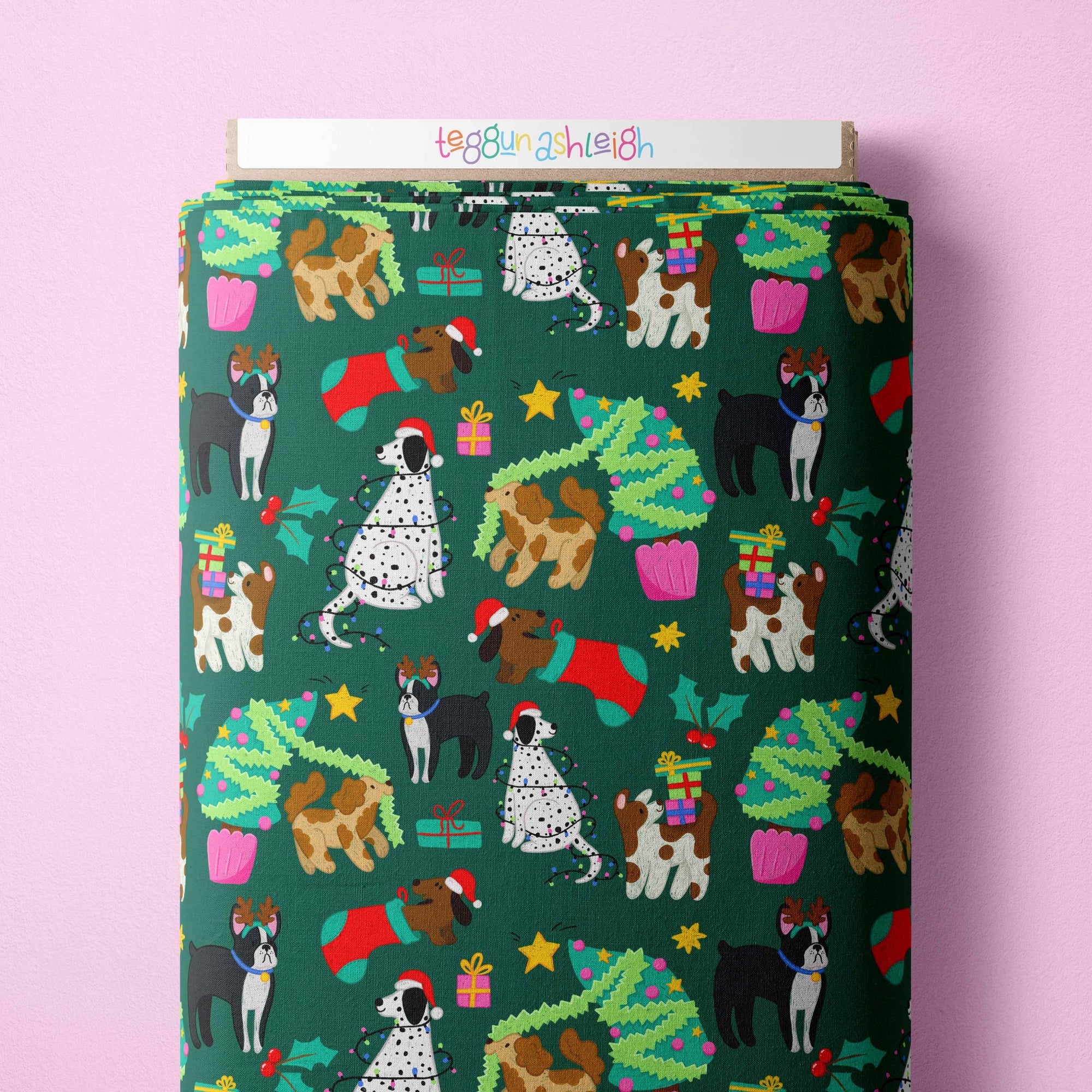Pre-Order: Christmas Dogs (Dark Green)