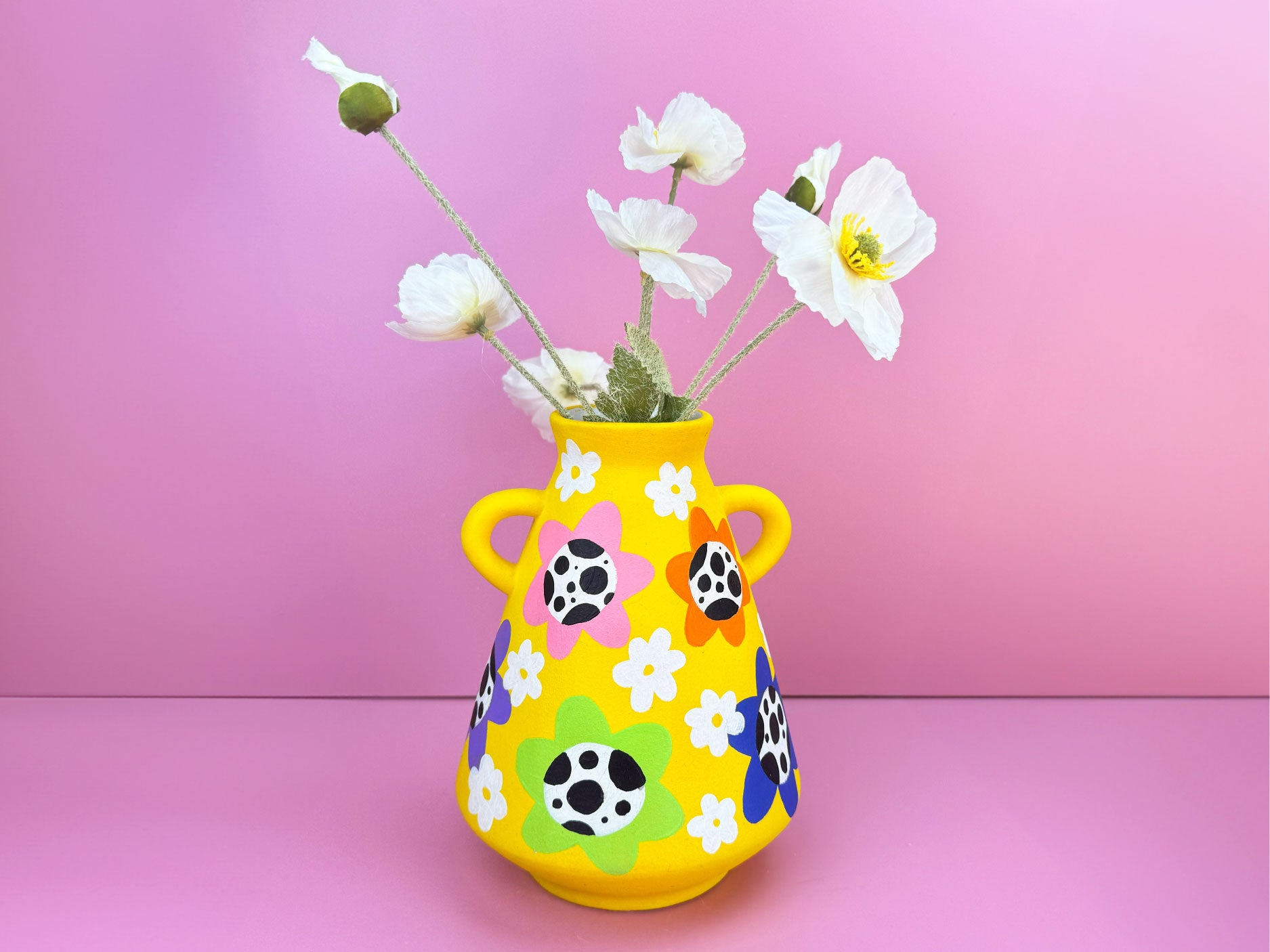 Cow Print Flowers Vase
