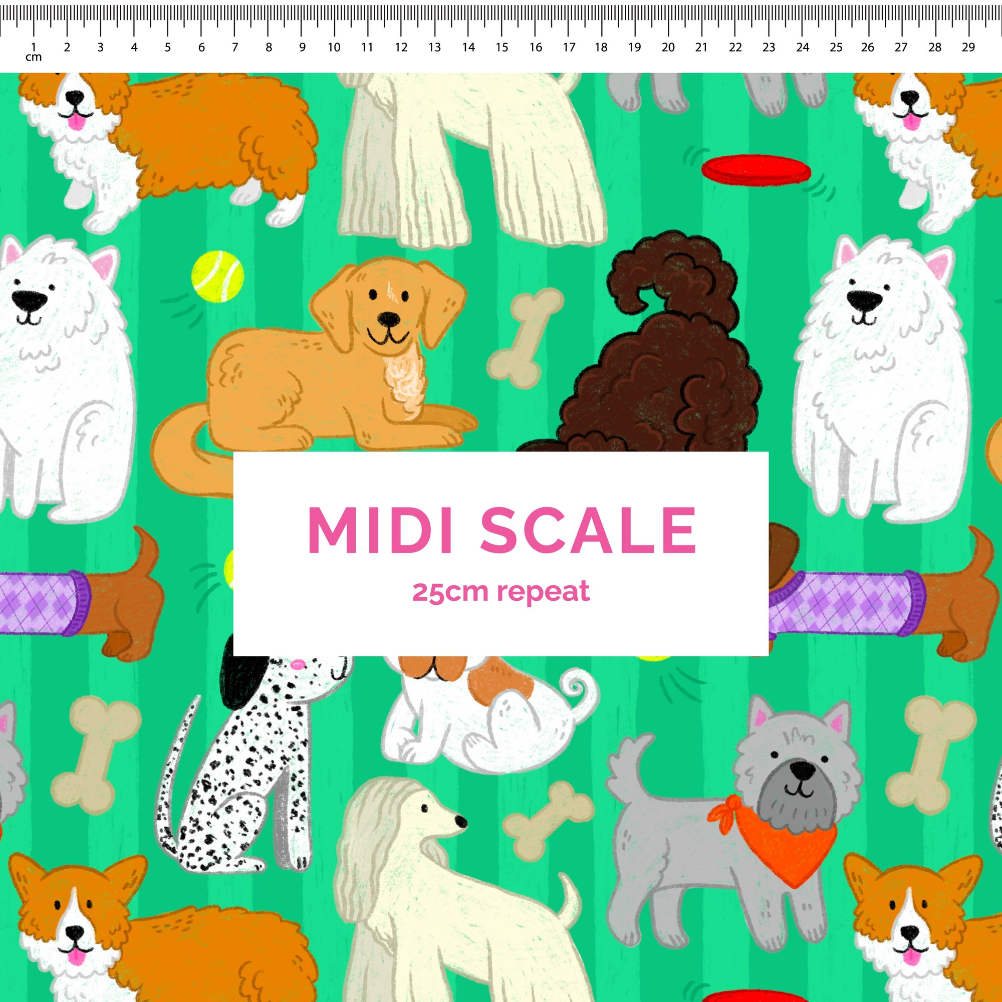 Dog Park - 1m - Midi Scale - Cotton Woven