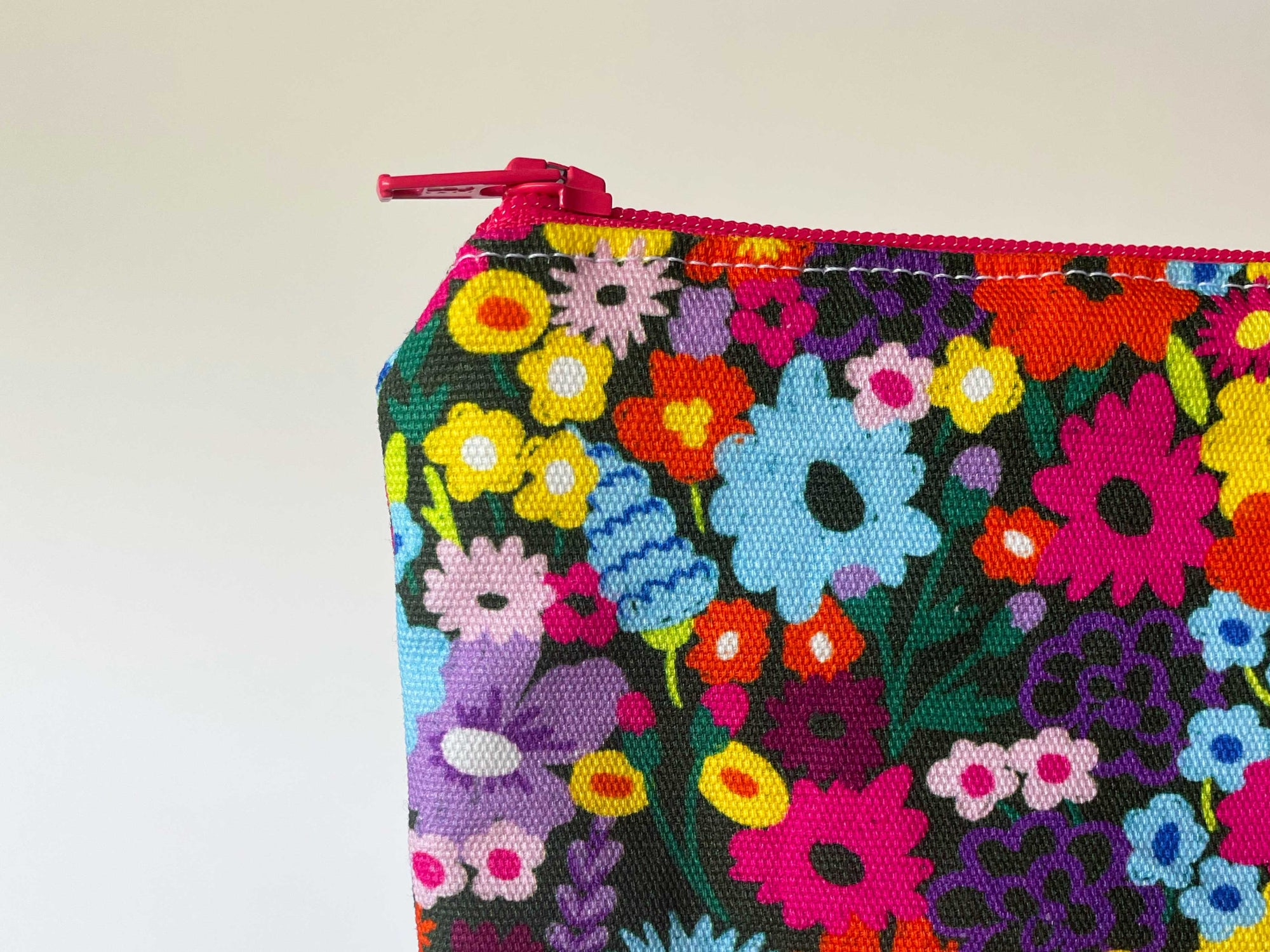 Large Zipper Pouch: Field of Florals