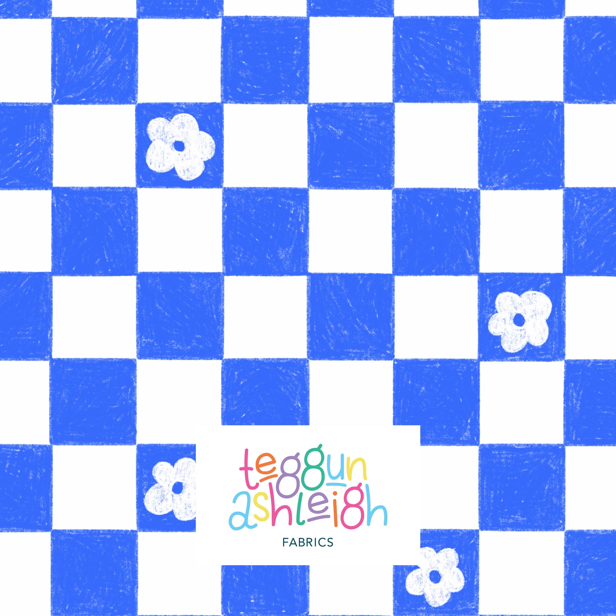 Pre-Order: Floral Checkers (Blue)