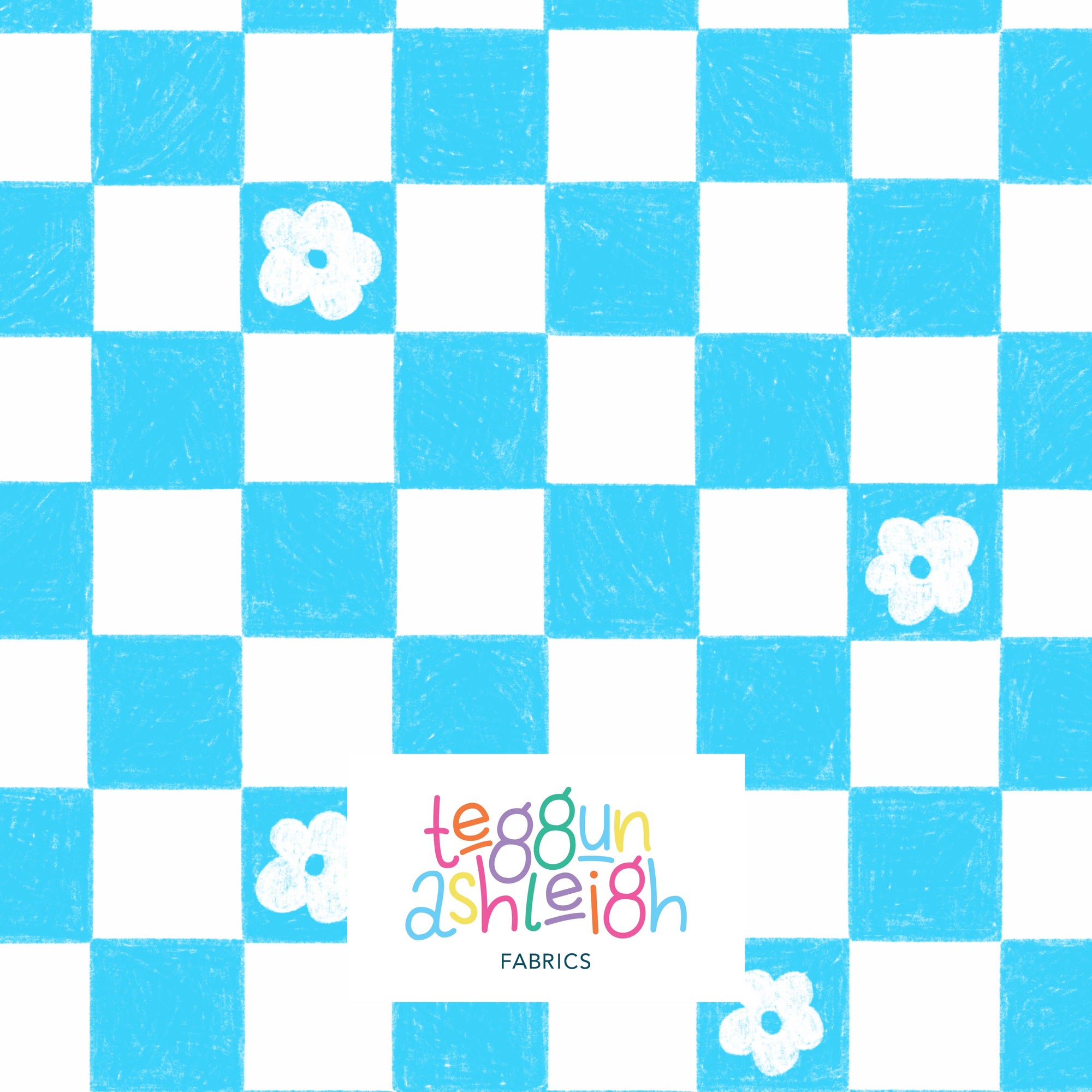 Pre-Order: Floral Checkers (Light Blue)