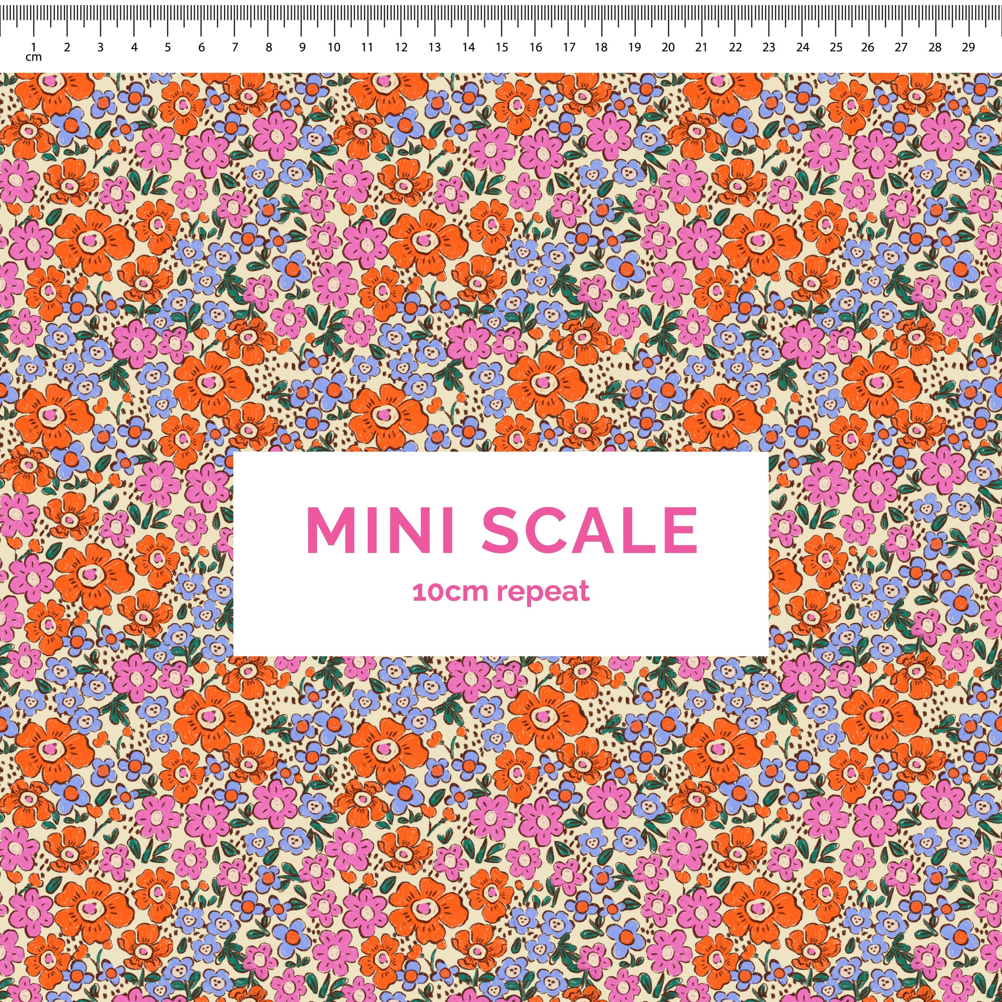 Garden Dreaming (Cream) - 2m - Mini Scale - Cotton Woven