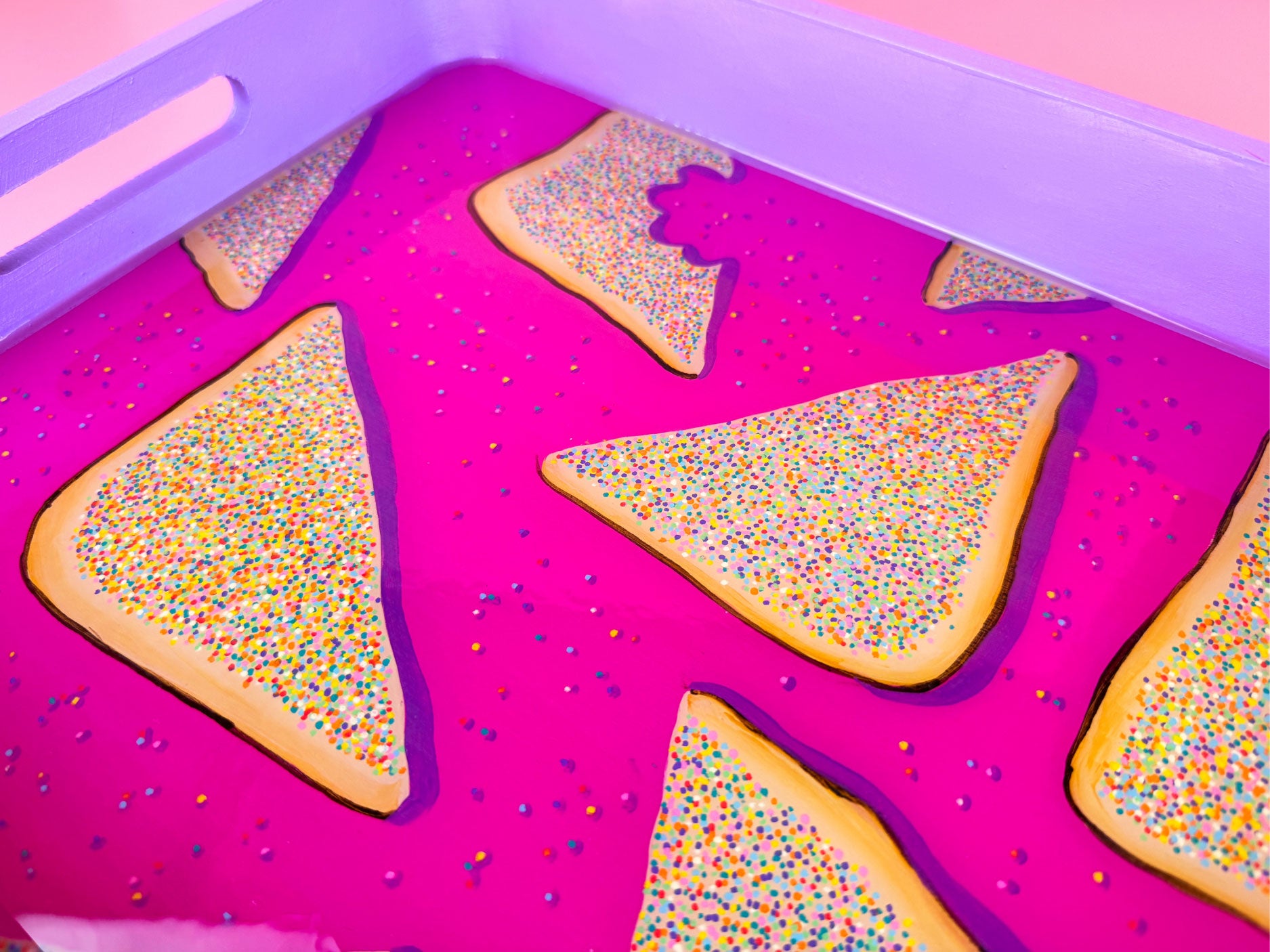 Hand-painted Resin Tray: Fairybread (Purple/Pink)