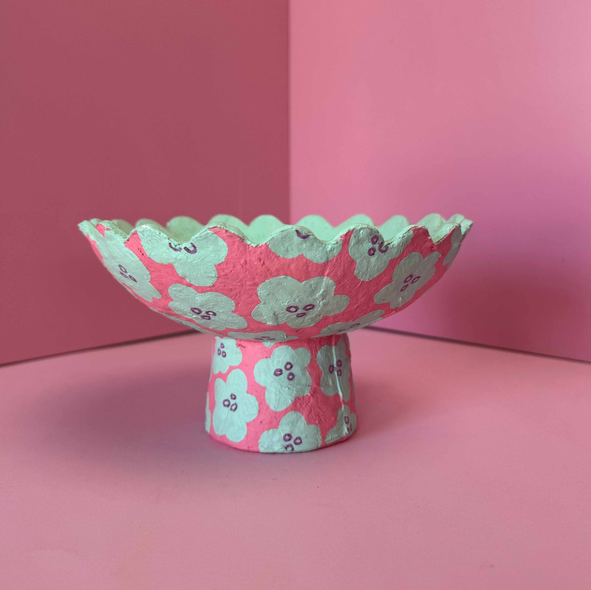 Trinket Bowl: Pink & Teal Florals