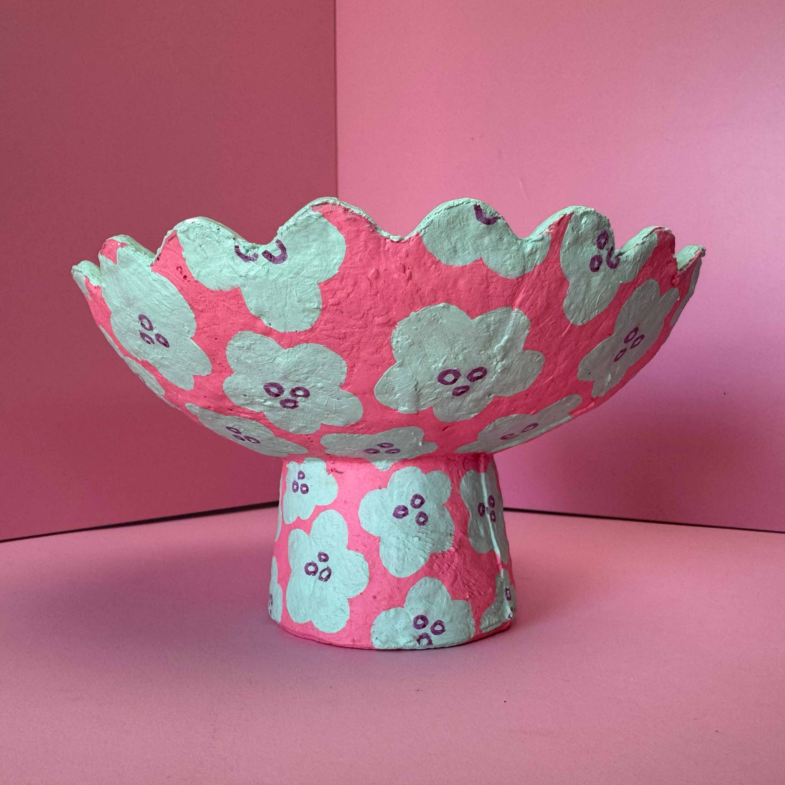 Trinket Bowl: Pink & Teal Florals