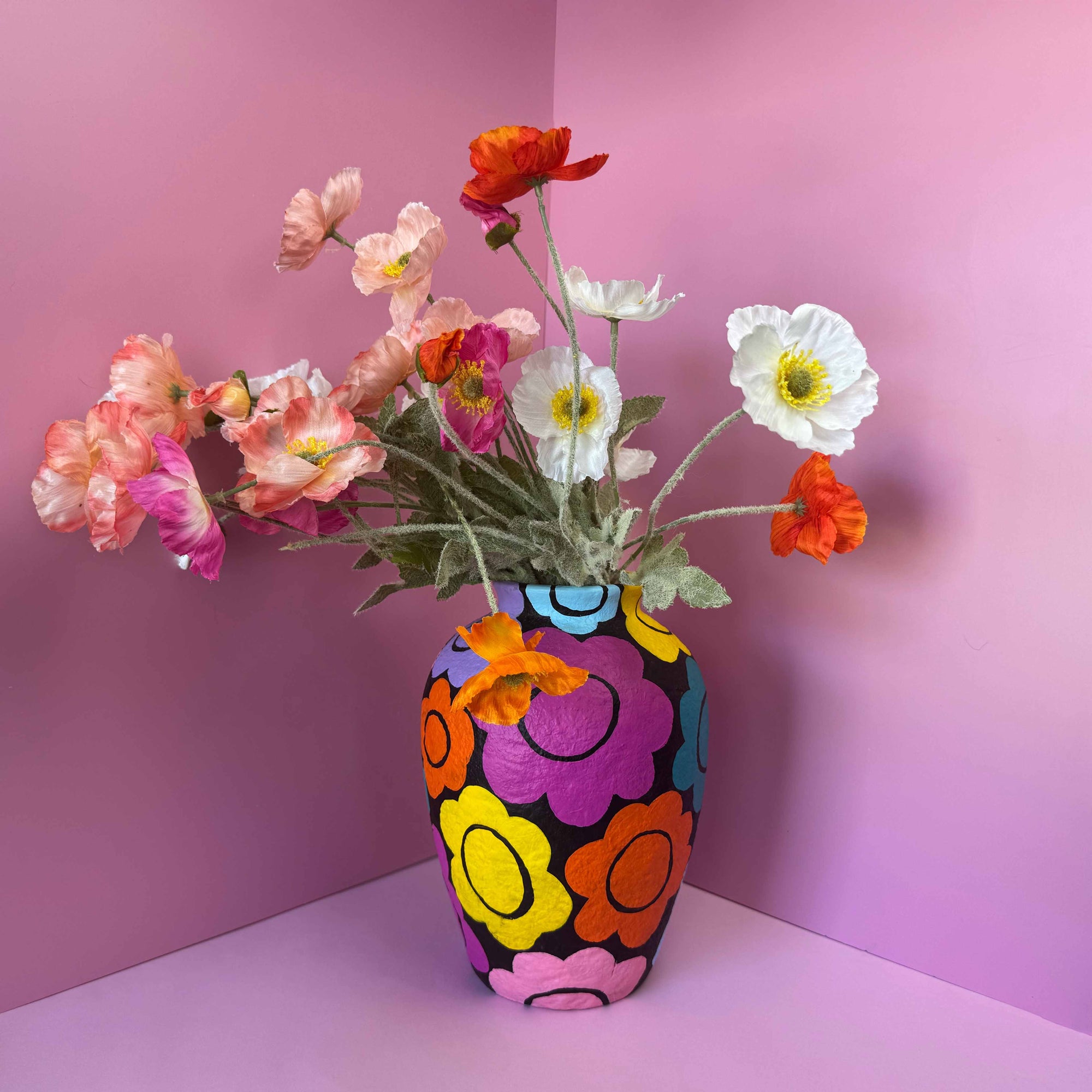 Large Vase: Colourful Florals