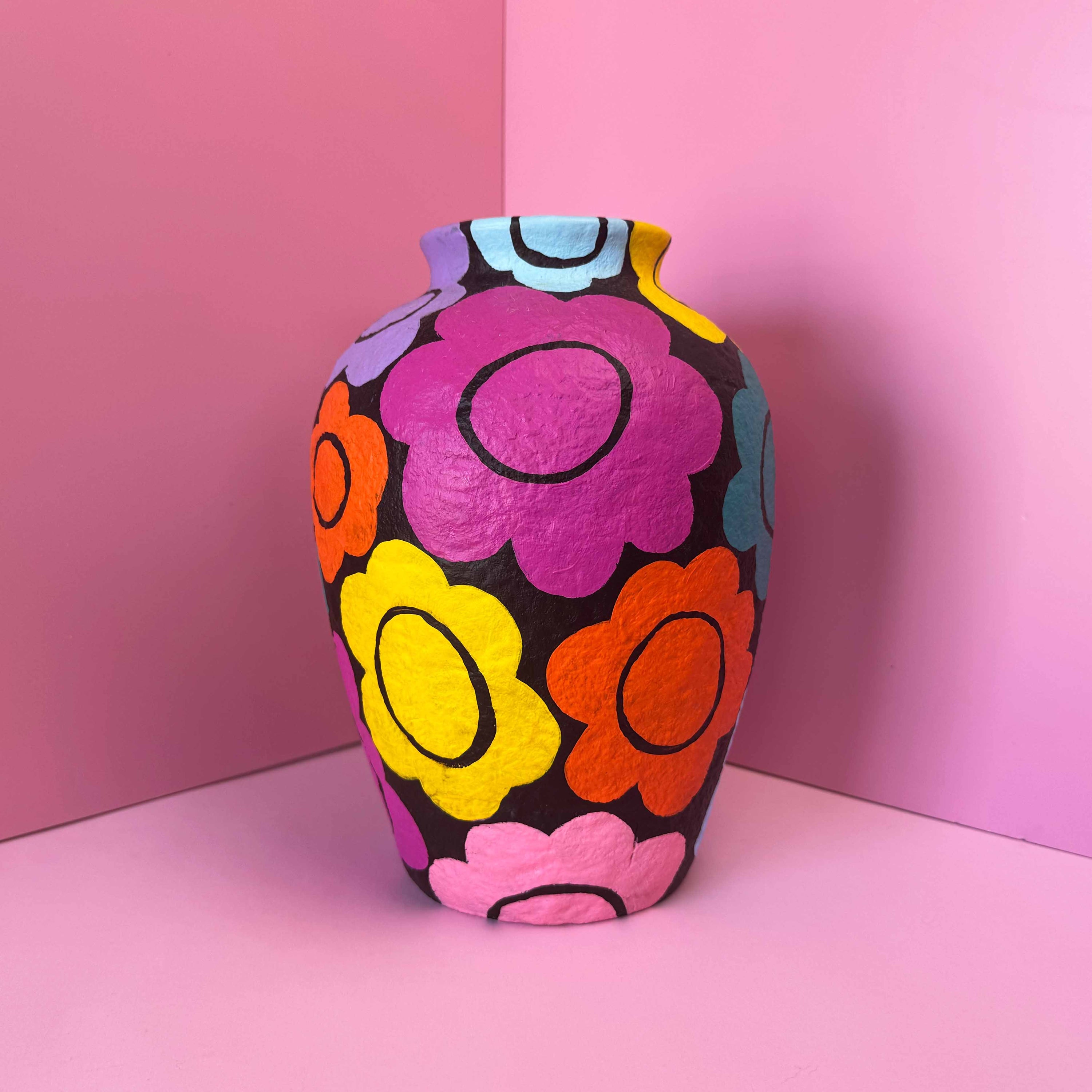 Large Vase: Colourful Florals