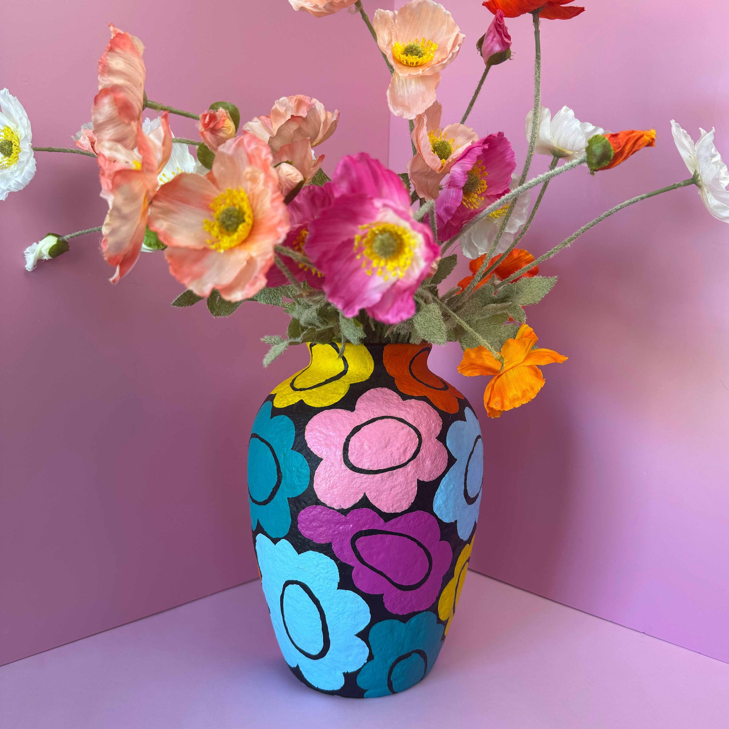 Large Vase: Colourful Florals