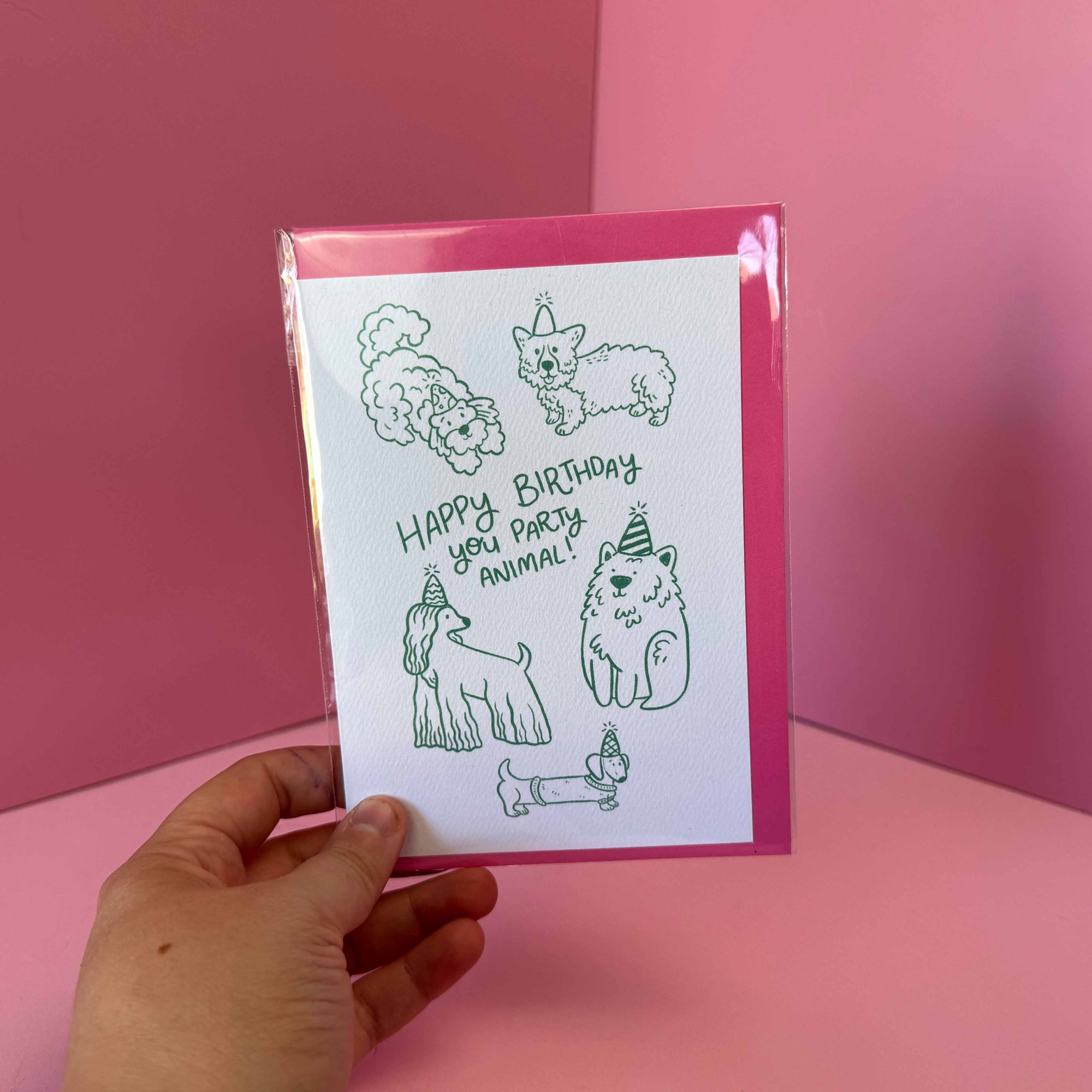 Greeting Card: Happy Birthday You Party Animal (Dogs)