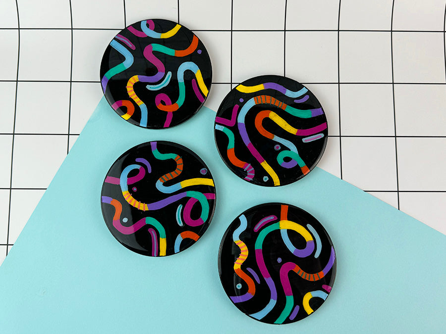 Resin Coasters: Silly String