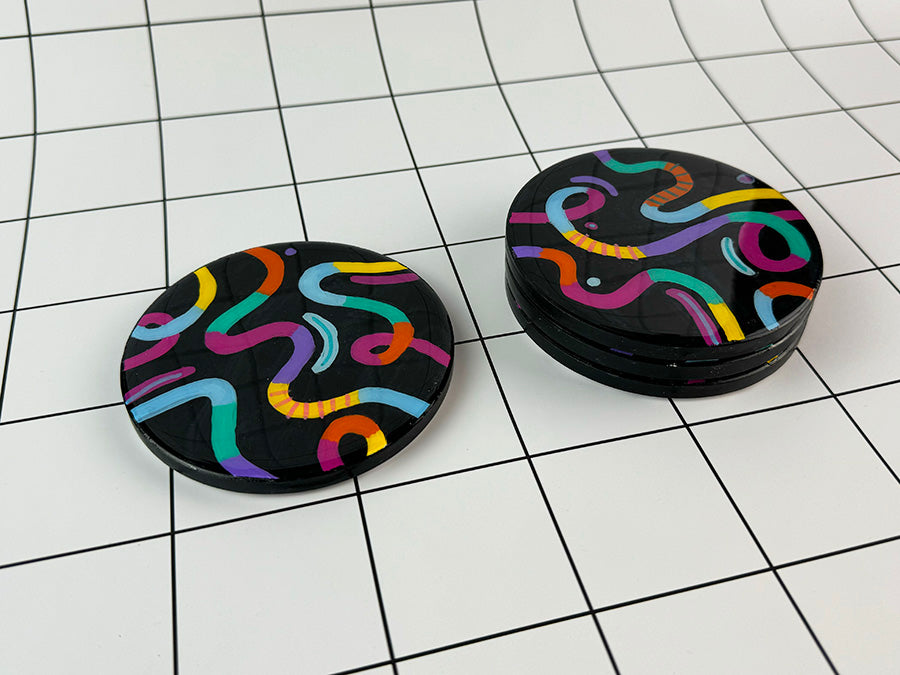 Resin Coasters: Silly String