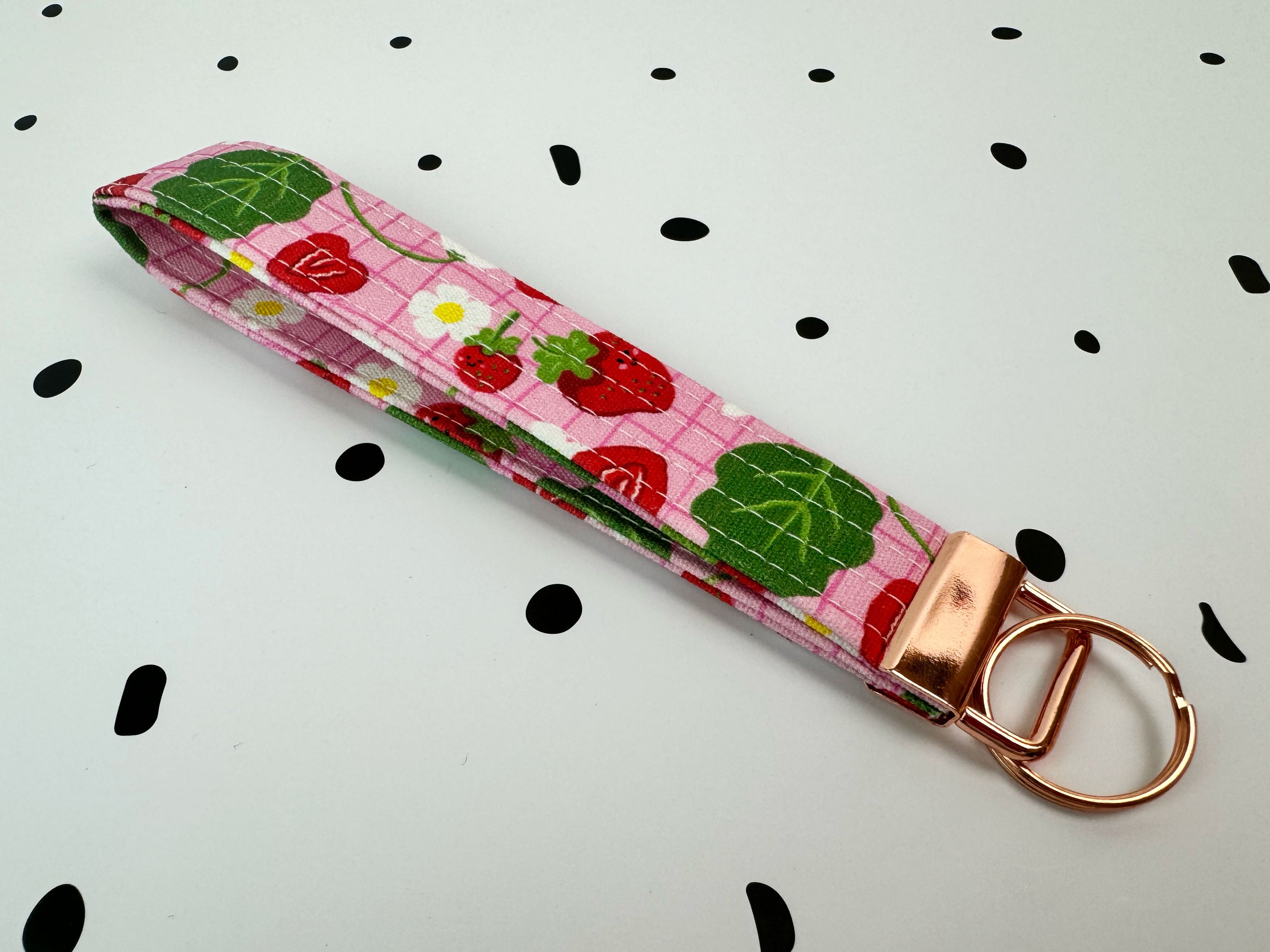 Key Fobs/Wristlet: Strawberry Kisses