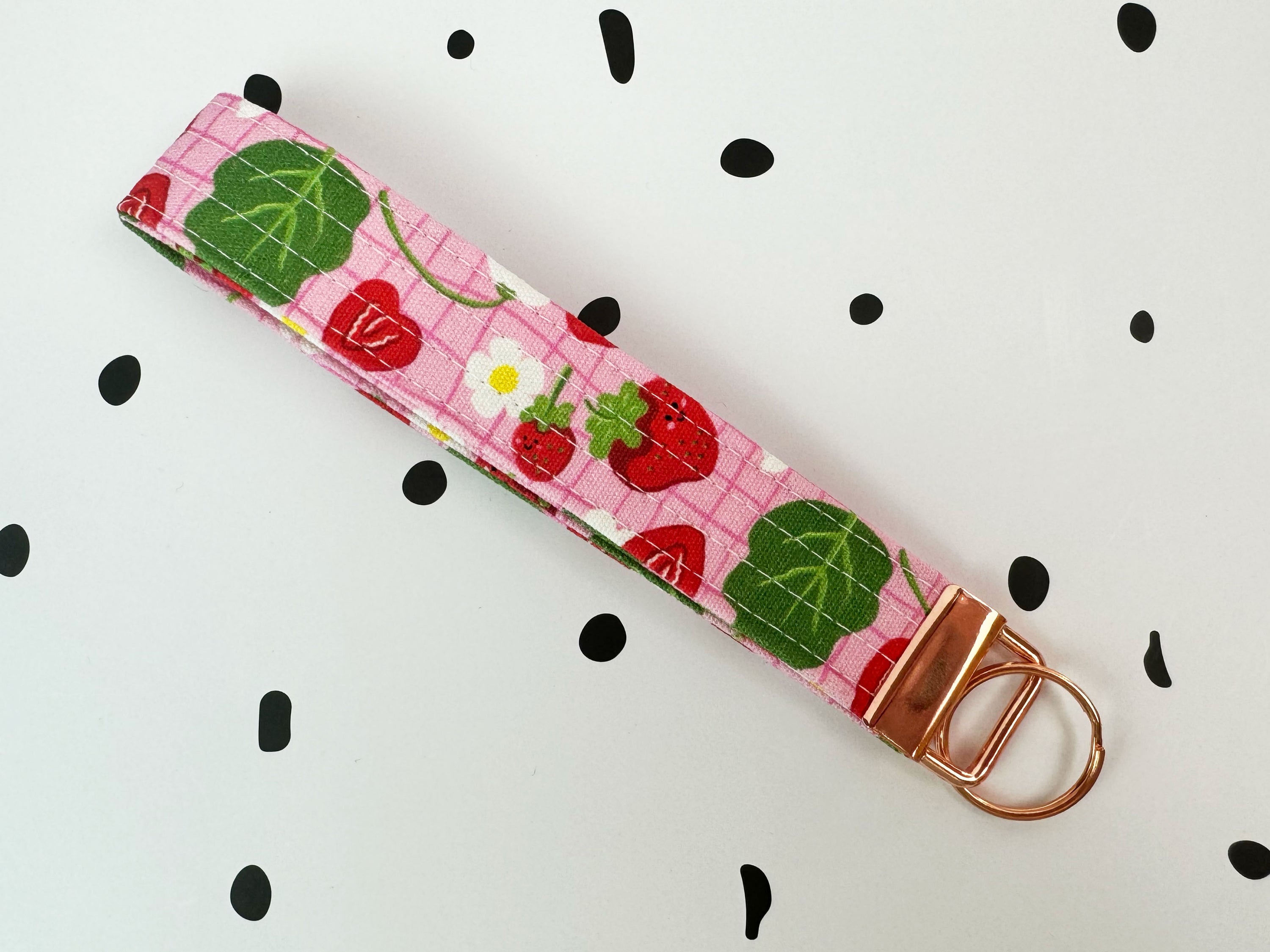 Key Fobs/Wristlet: Strawberry Kisses